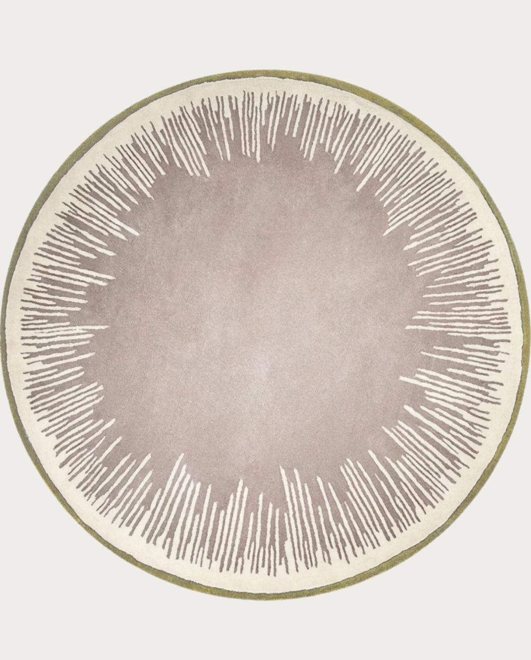 Vale Rond Vloerkleed In Zachte Polyester Met Grafisch Patroon, Ø 120-160 cm | C - Maison Roze