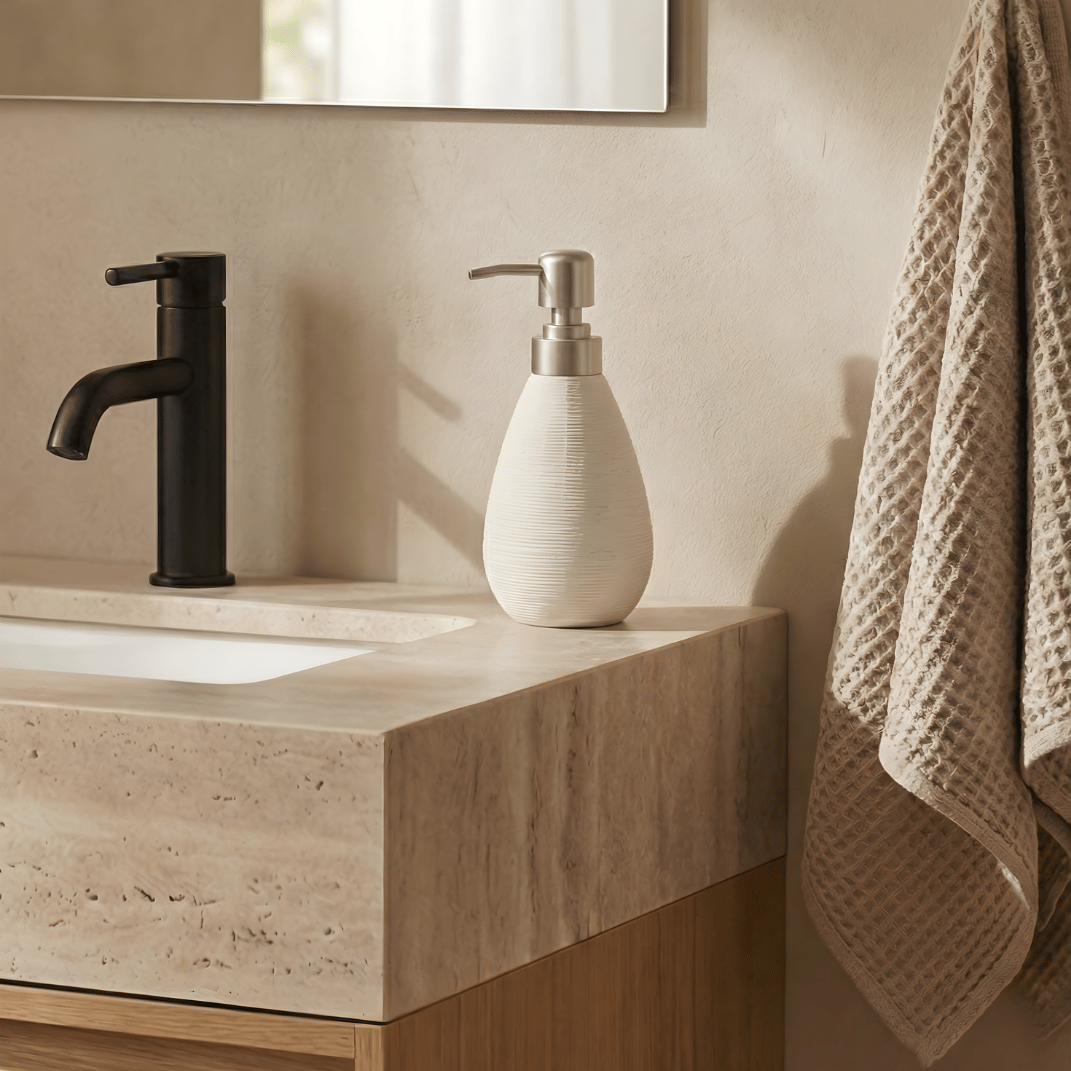 Keramische Zeepdispenser – Japanse Vintage Stijl – 400ml Handzeepfles