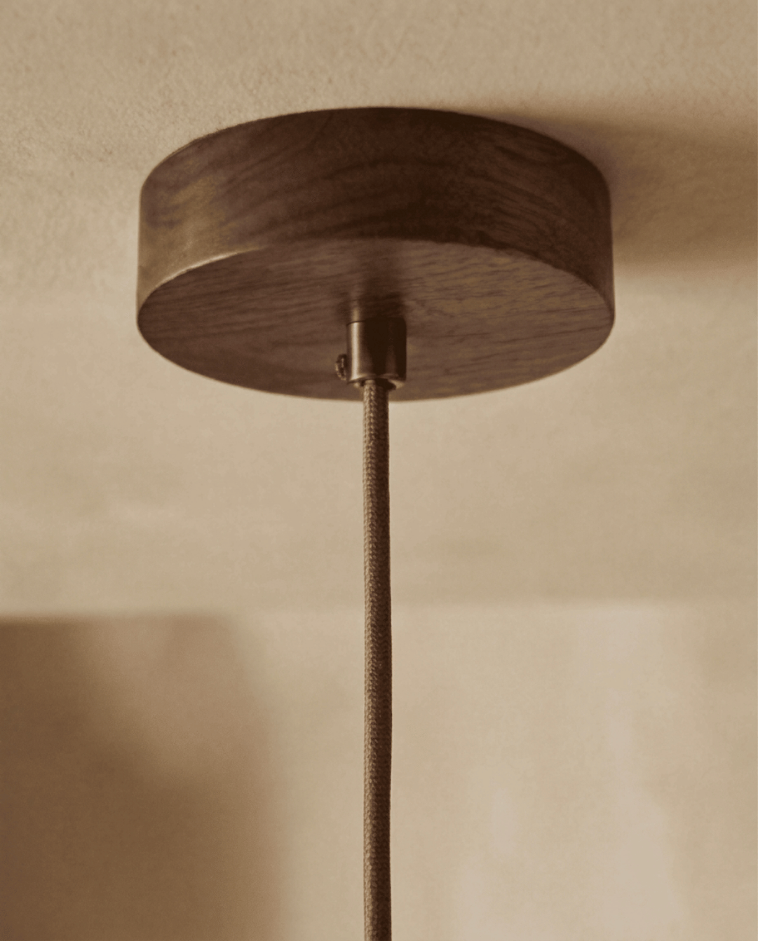 Cove Hanglamp Van Beige Travertin Met Massief Hout, ø 15cm | - Maison Roze