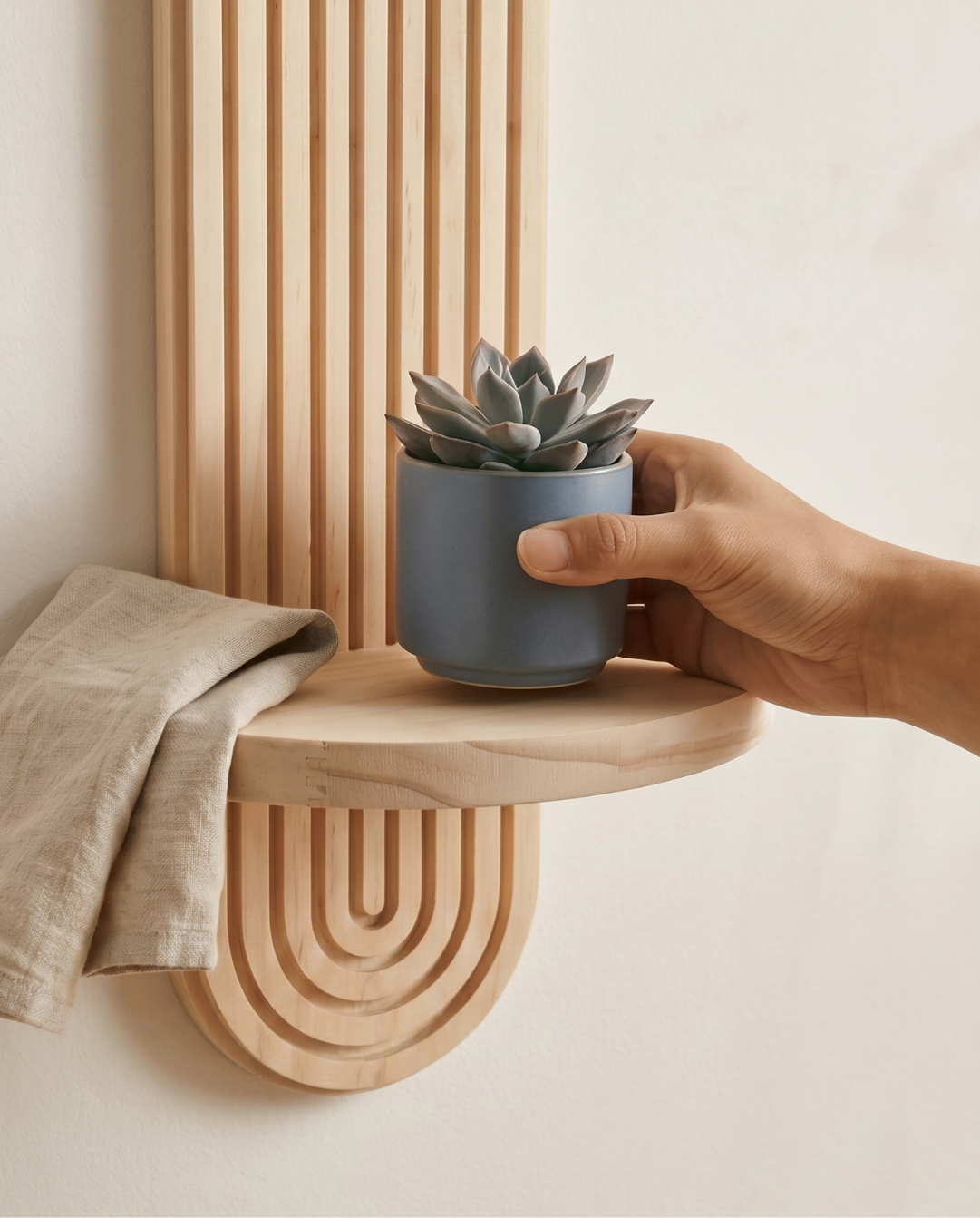 Cove Zwevende Wandplank Set Van 2 Boho Stijl, 30 cm | - Maison Roze