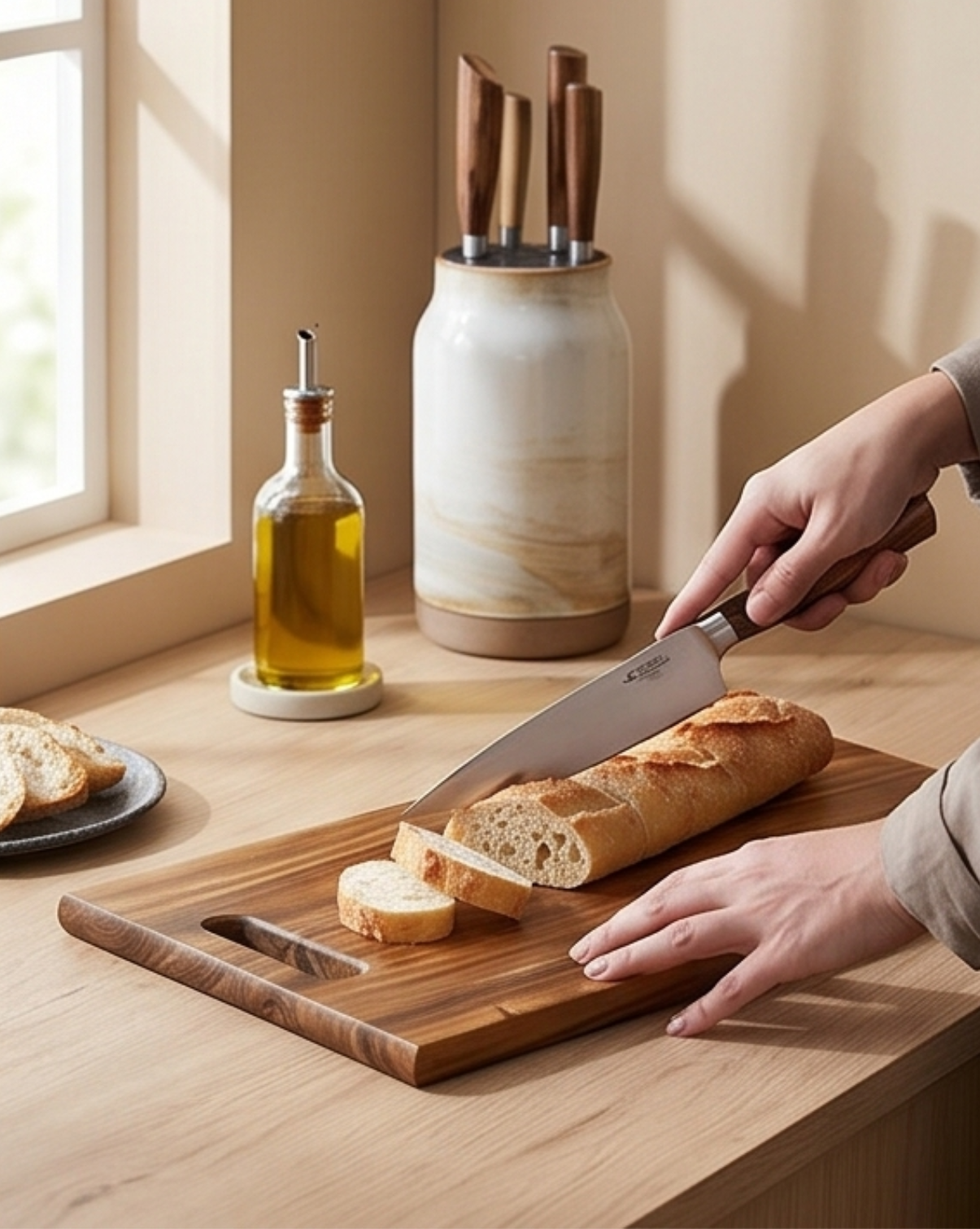 Houten Snijplank van Acaciahout Set van 3 | - Maison Roze
