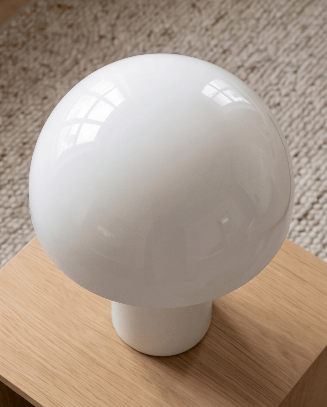 Lune paddenstoelvormige aluminium tafellamp | paddenstoel lamp wit | - Maison Roze