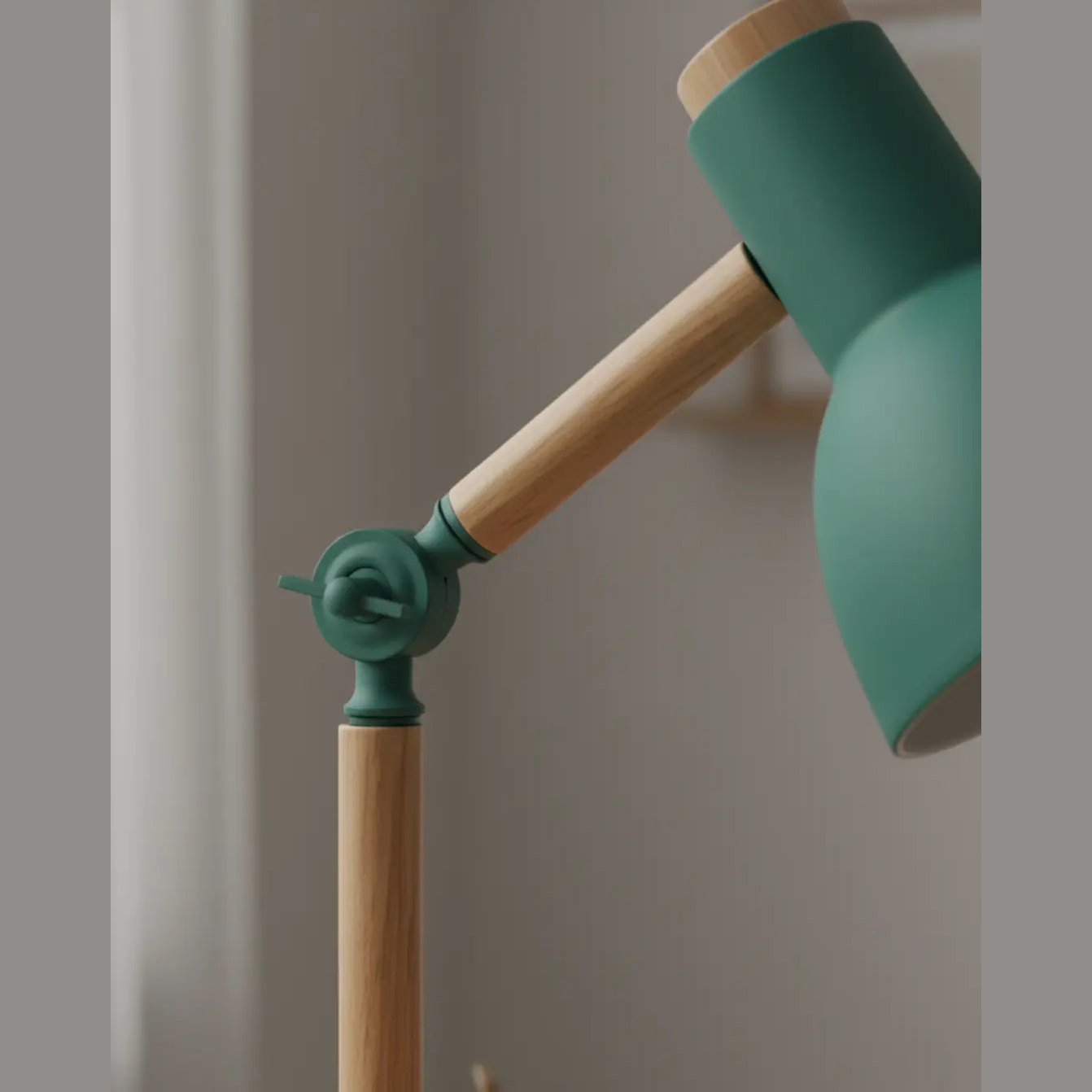 45cm Nordic Tafellamp – Scandinavisch Minimalistische Houten en Metalen Bureaulamp