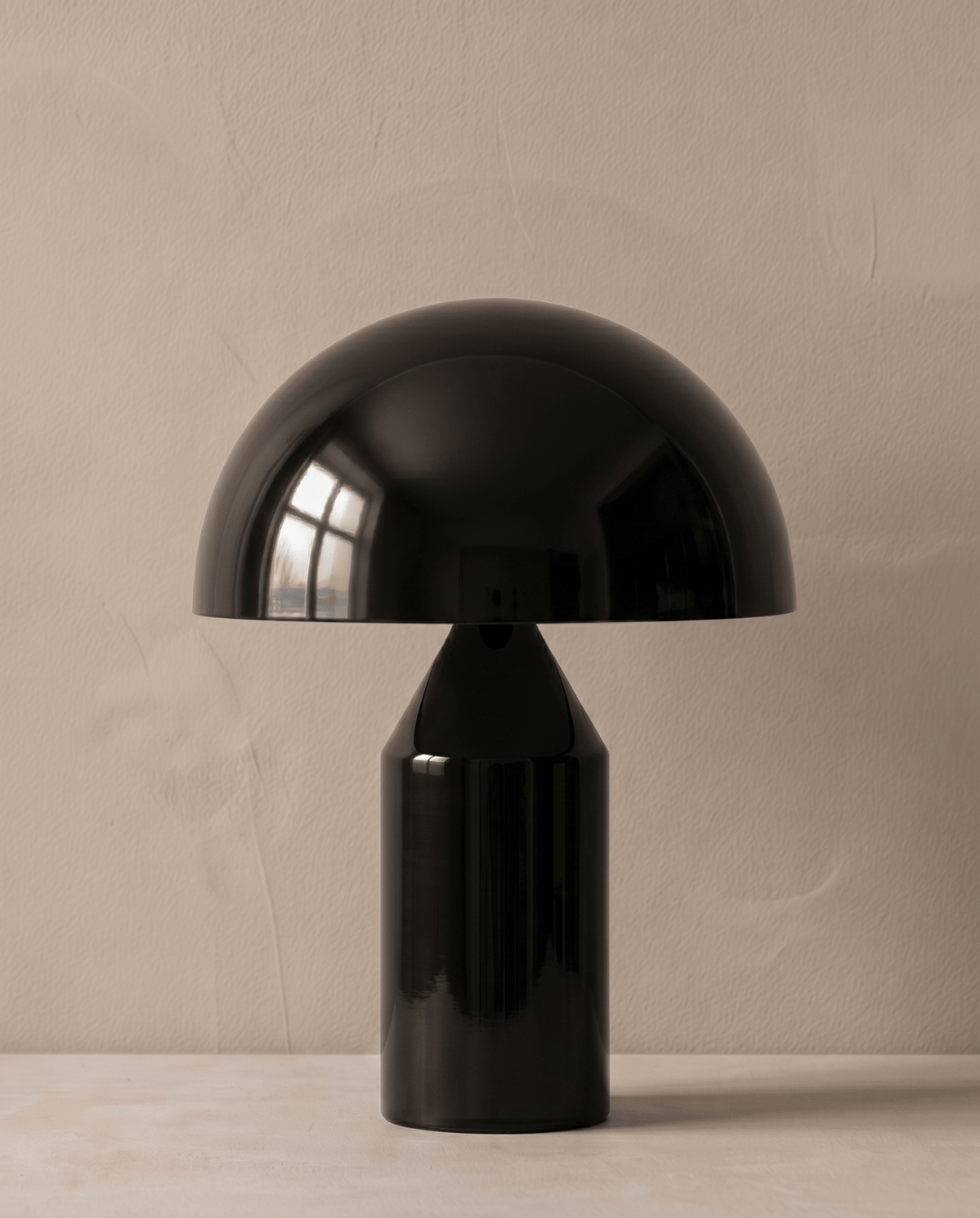 Lune paddenstoelvormige aluminium tafellamp | paddenstoel lamp zwart | 38x28cm - Maison Roze