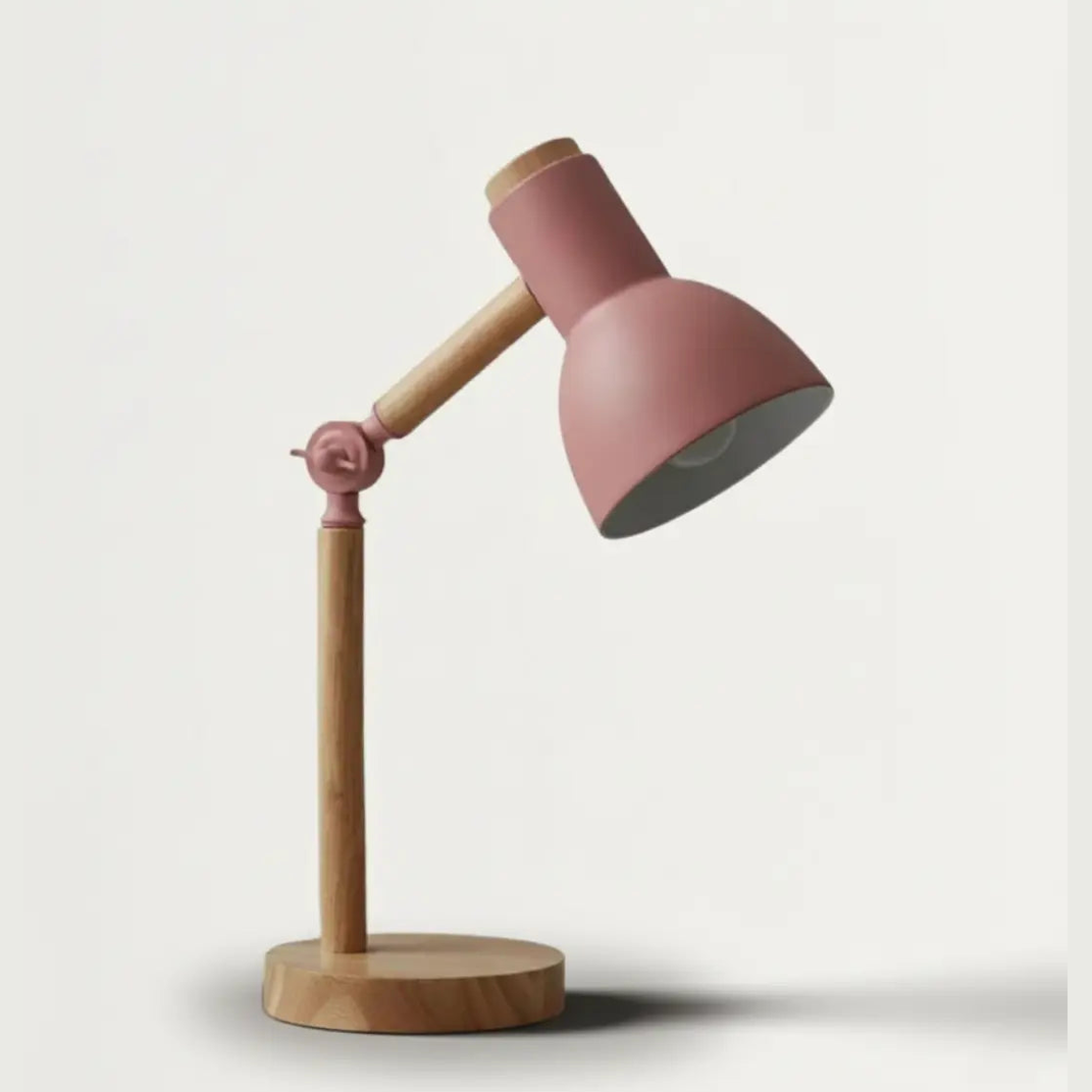 45cm Nordic Tafellamp – Scandinavisch Minimalistische Houten en Metalen Bureaulamp