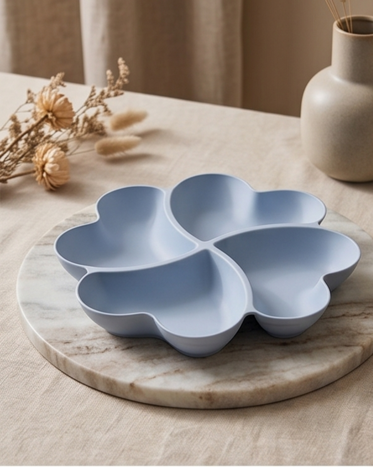 Hartvormige Serveerschaal - Voedselveilige Kunststof Organizer, 23 cm | - Maison Roze