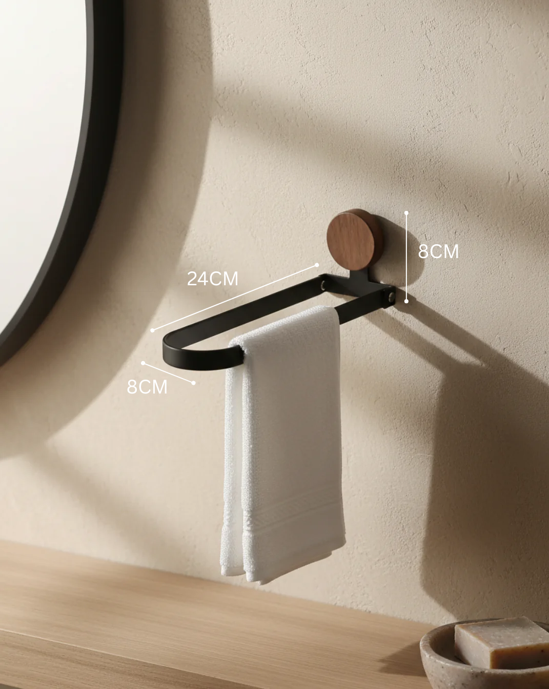 RVS Handdoekrek – Wandbevestiging, Opvouwbaar Ontwerp | - Maison Roze