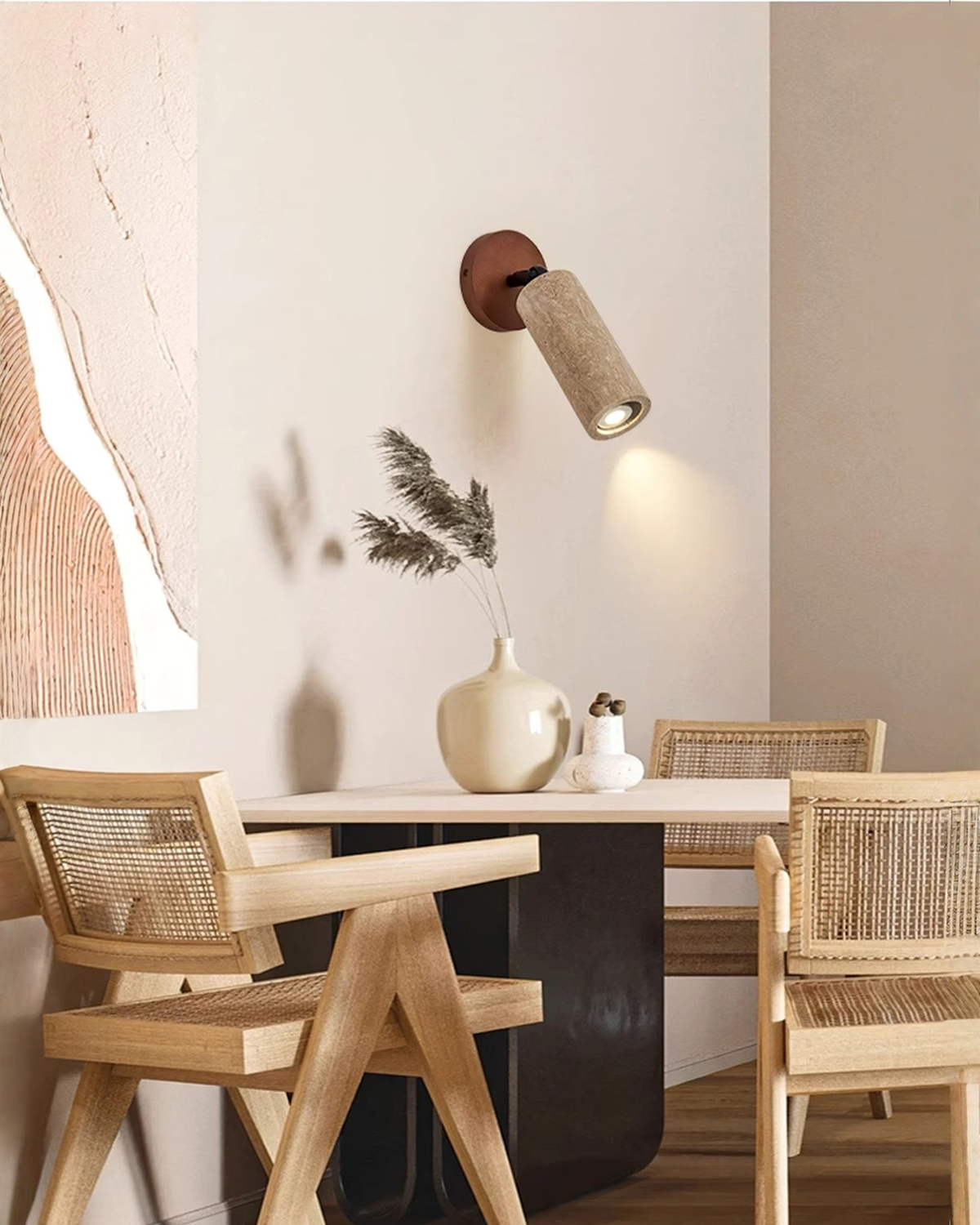 Versa Stone - Travertin wandlamp of spotje | - Maison Roze
