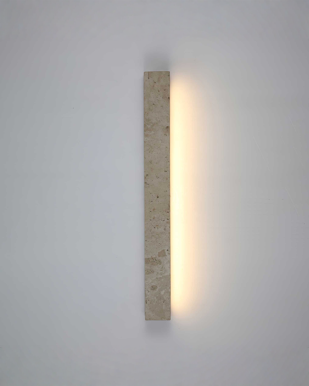 Stravik - Travertin wandlamp met led - 48 of 58 cm | - Maison Roze