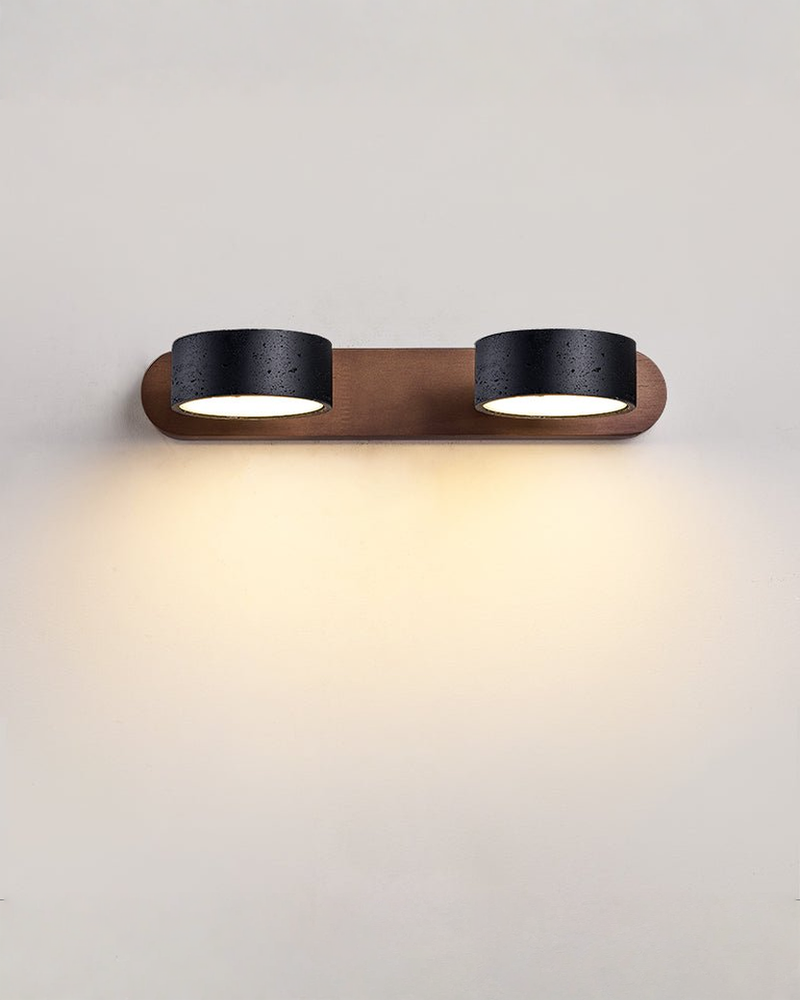 Zwarte travertin wandlamp met draaibare koppen - 2, 3 of 4 lampen | - Maison Roze