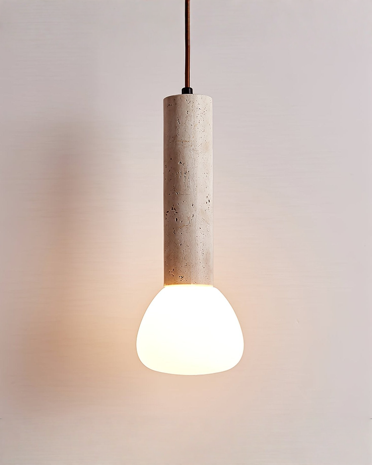 Matchstick - Travertin hanglamp met lichtstaven | - Maison Roze