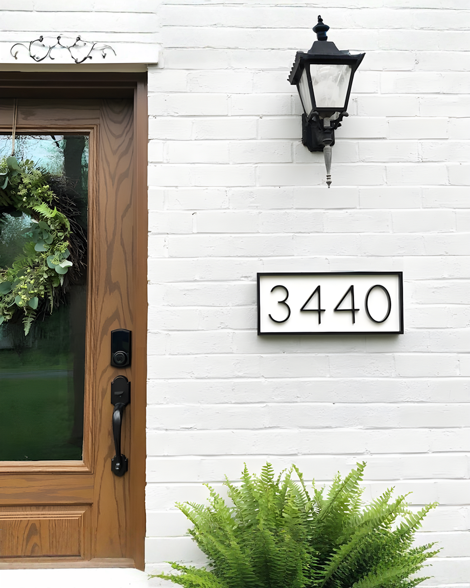 Modern Huisnummer Zwart – Zwevend Design Zinklegering Huisnummerbord 12,7 cm | - Maison Roze