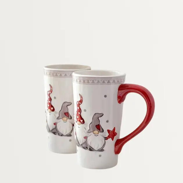 550ml Kerstmok – Santa Claus Rood En Wit Ontwerp