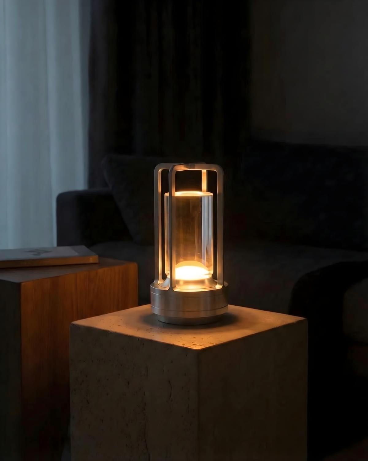 Minimalistische Kristallen LED-Tafellamp 17,5cm – USB-Oplaadbaar – Aluminium Voet | - Maison Roze