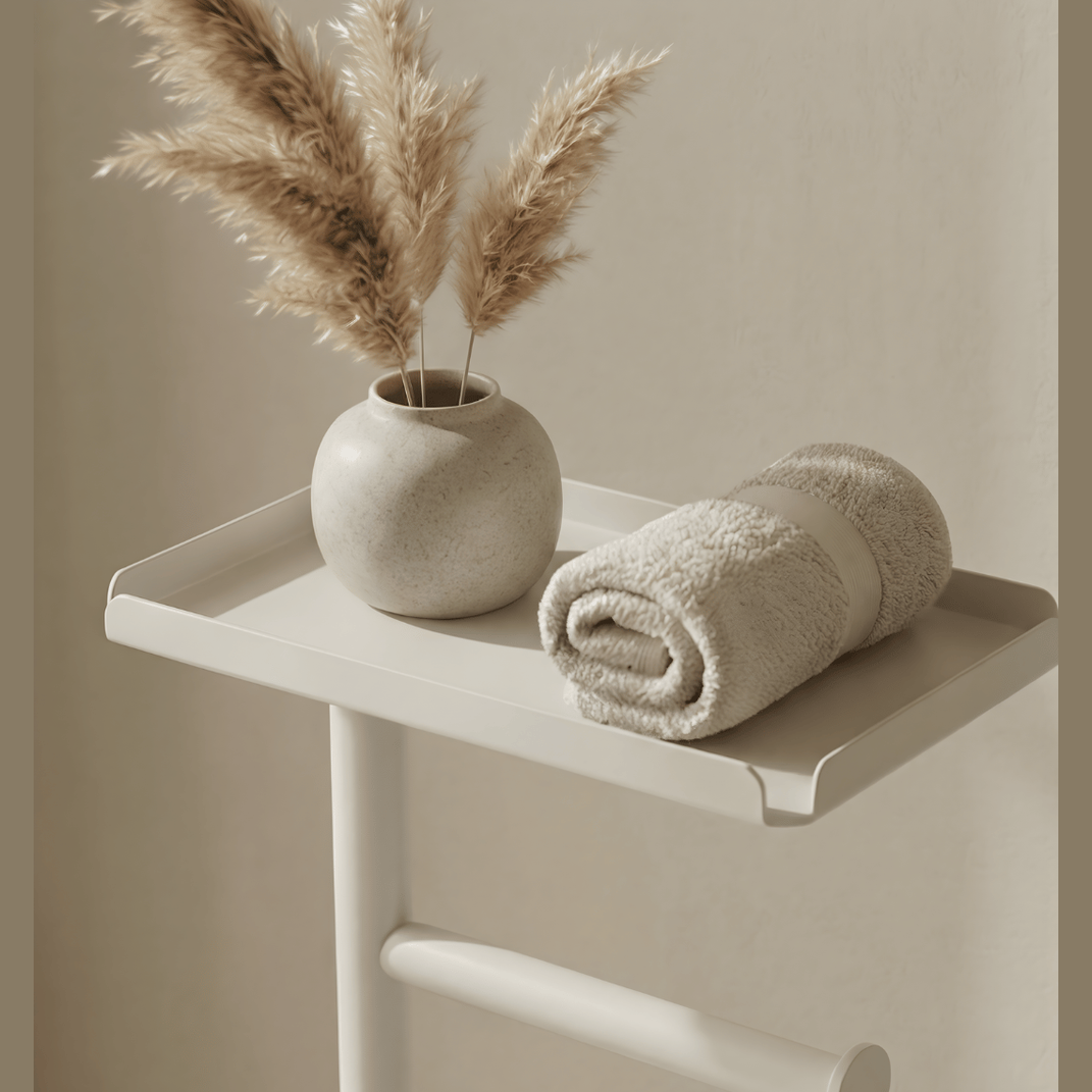 Toiletrolhouder Vrijstaand met Opbergruimte – Minimalistische Toiletpapierhouder Maison Roze