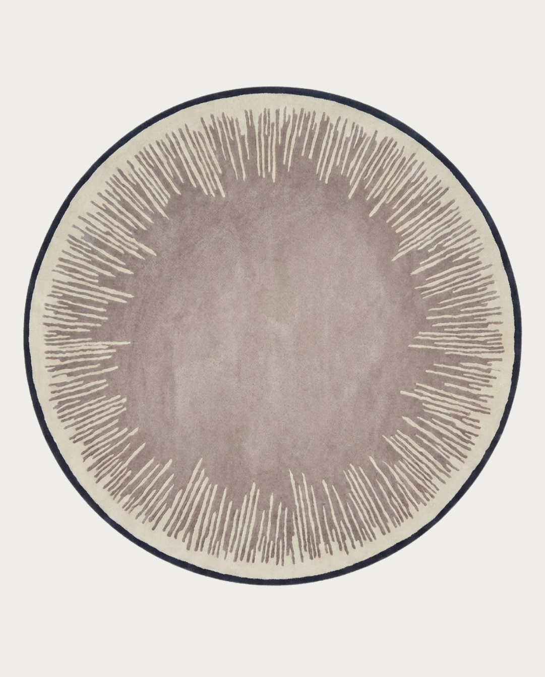 Vale Rond Vloerkleed In Zachte Polyester Met Grafisch Patroon, Ø 120-160 cm | D - Maison Roze