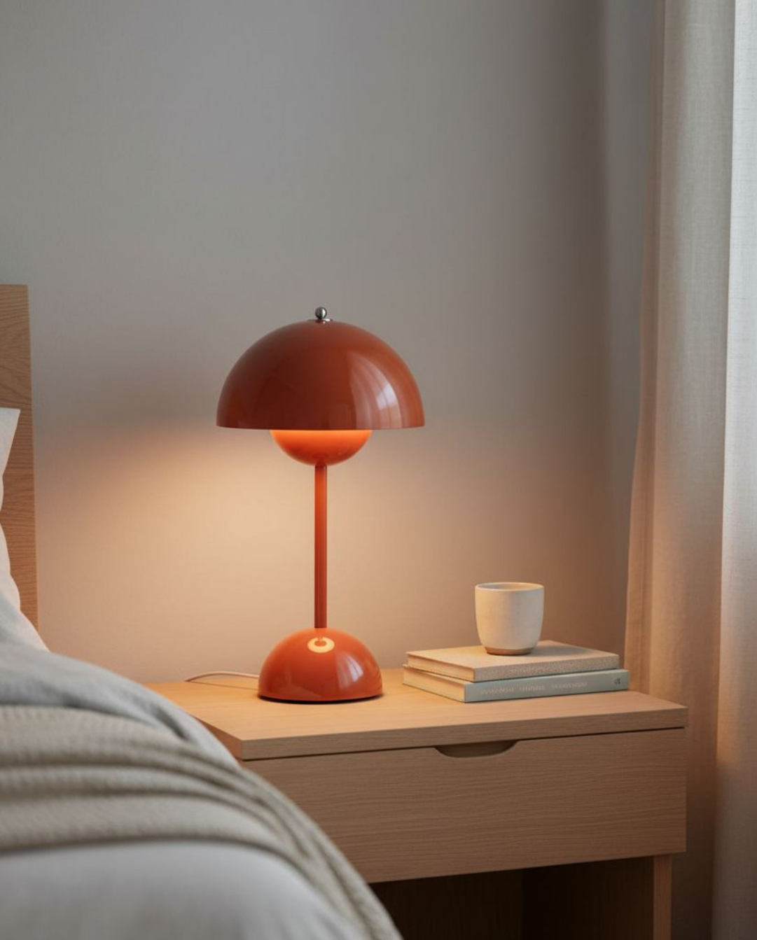 Oplaadbare Tafellamp Scandinavisch - Draadloos Touch Dimbaar, Metaal, 28 cm | - Maison Roze