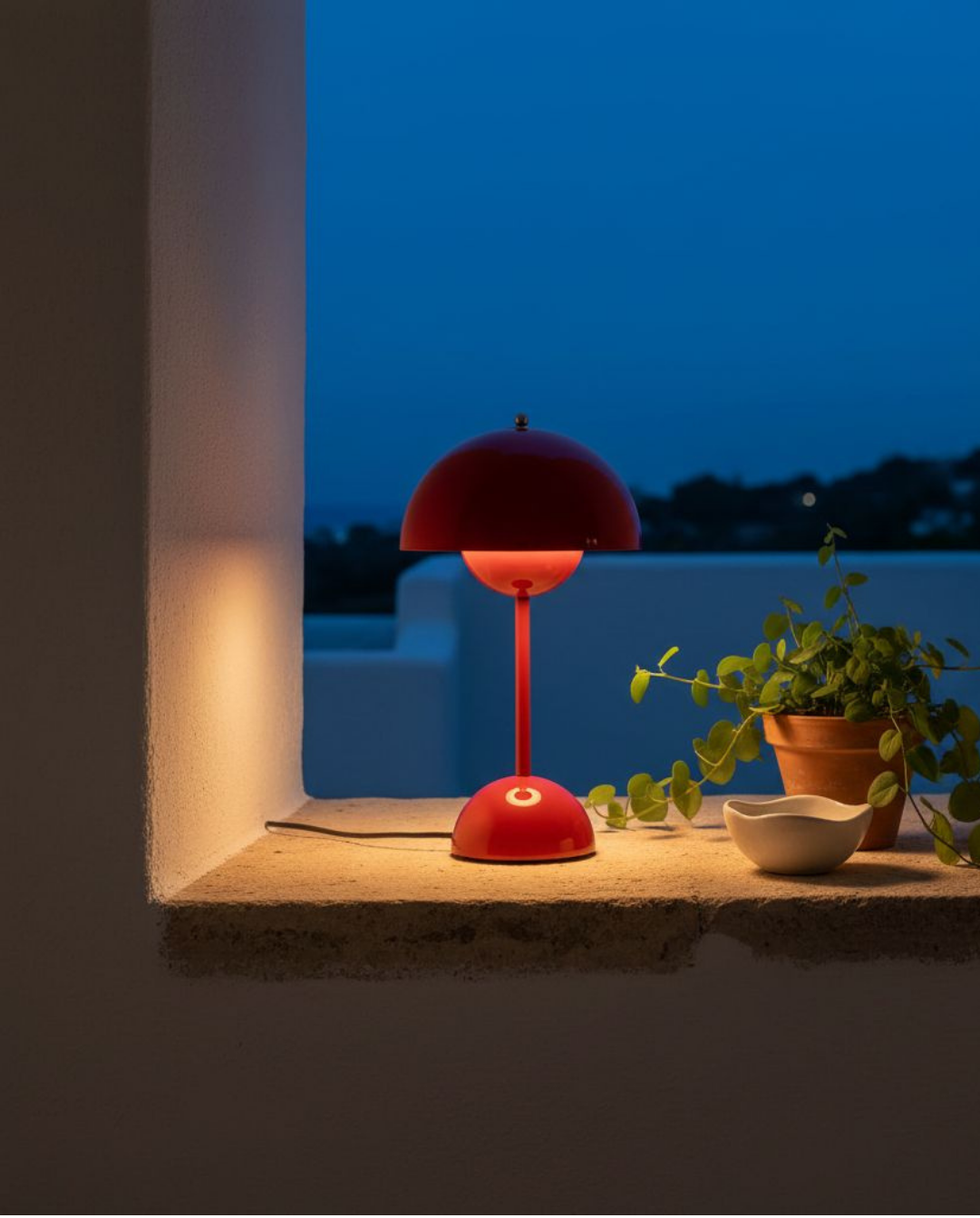 Oplaadbare Tafellamp Scandinavisch - Draadloos Touch Dimbaar, Metaal, 28 cm | - Maison Roze