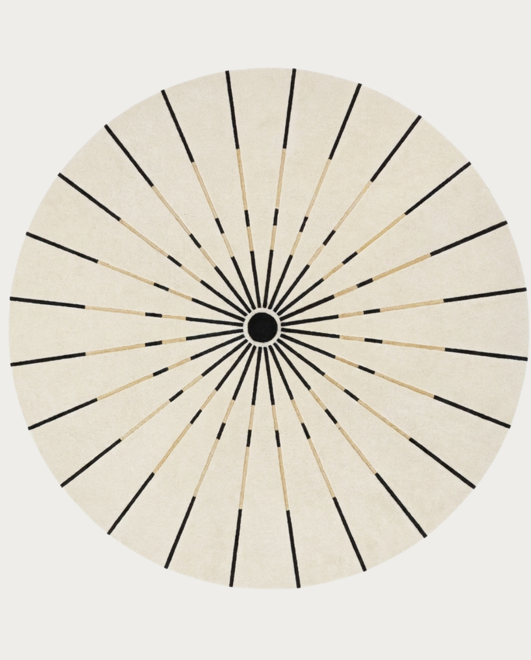 Vale Rond Vloerkleed In Zachte Polyester Met Grafisch Patroon, Ø 120-160 cm | F - Maison Roze