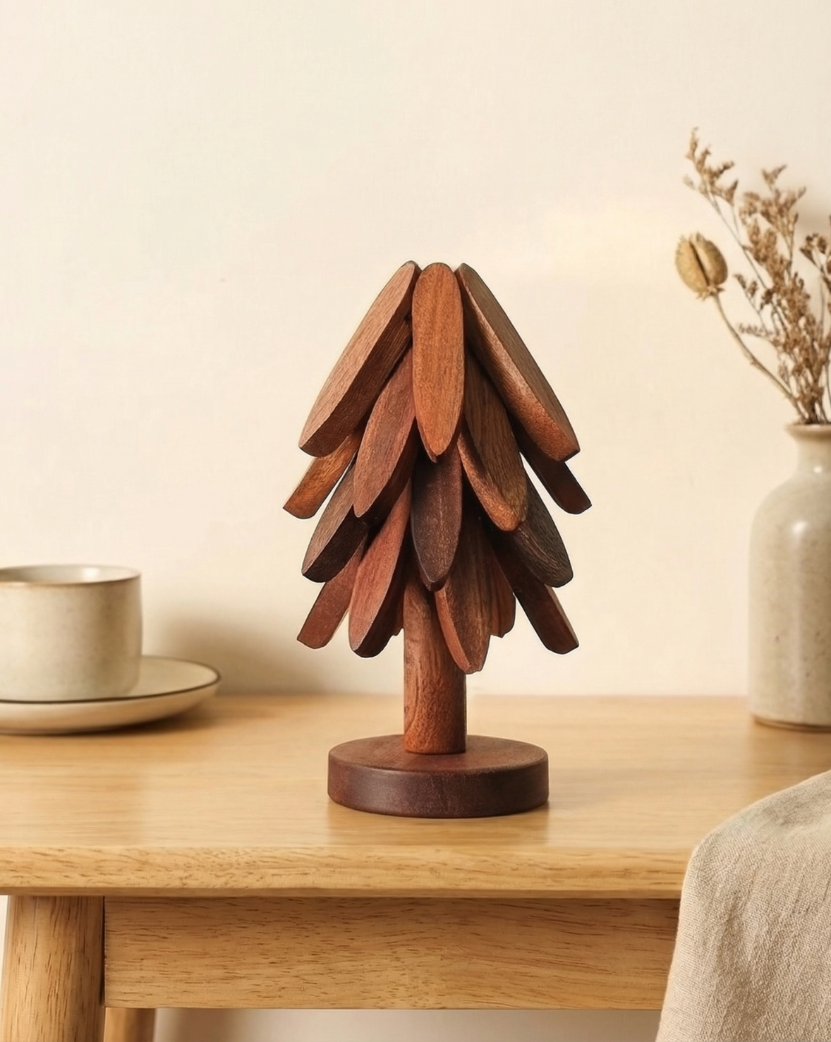 Massief Houten Onderzetters Set | Walnoot - Maison Roze