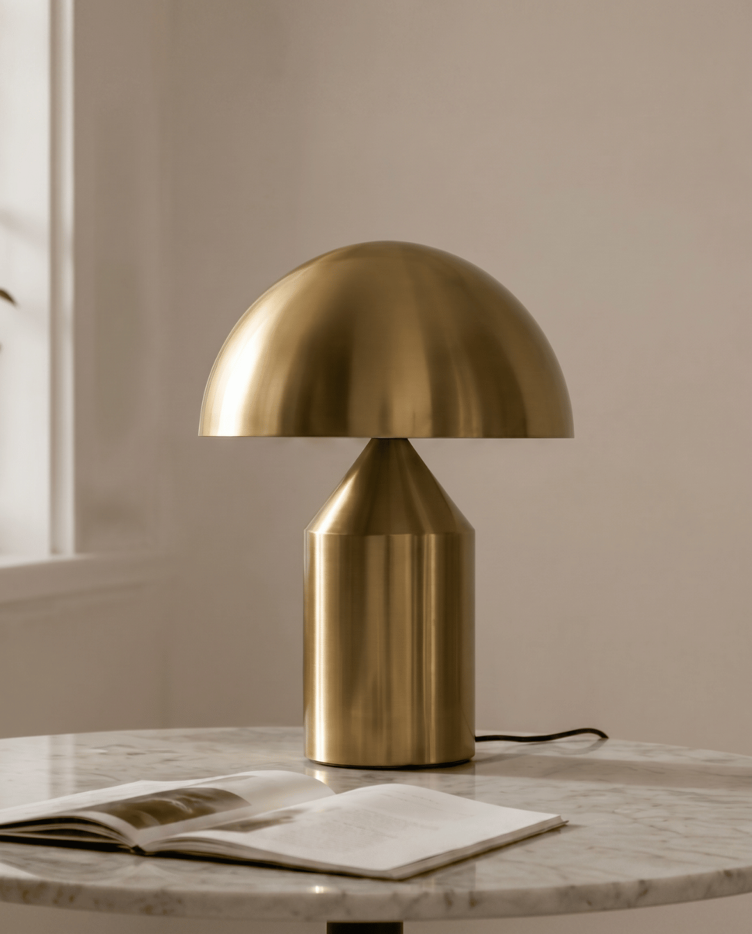 Lune paddenstoelvormige aluminium tafellamp | paddenstoel lamp Goud | - Maison Roze