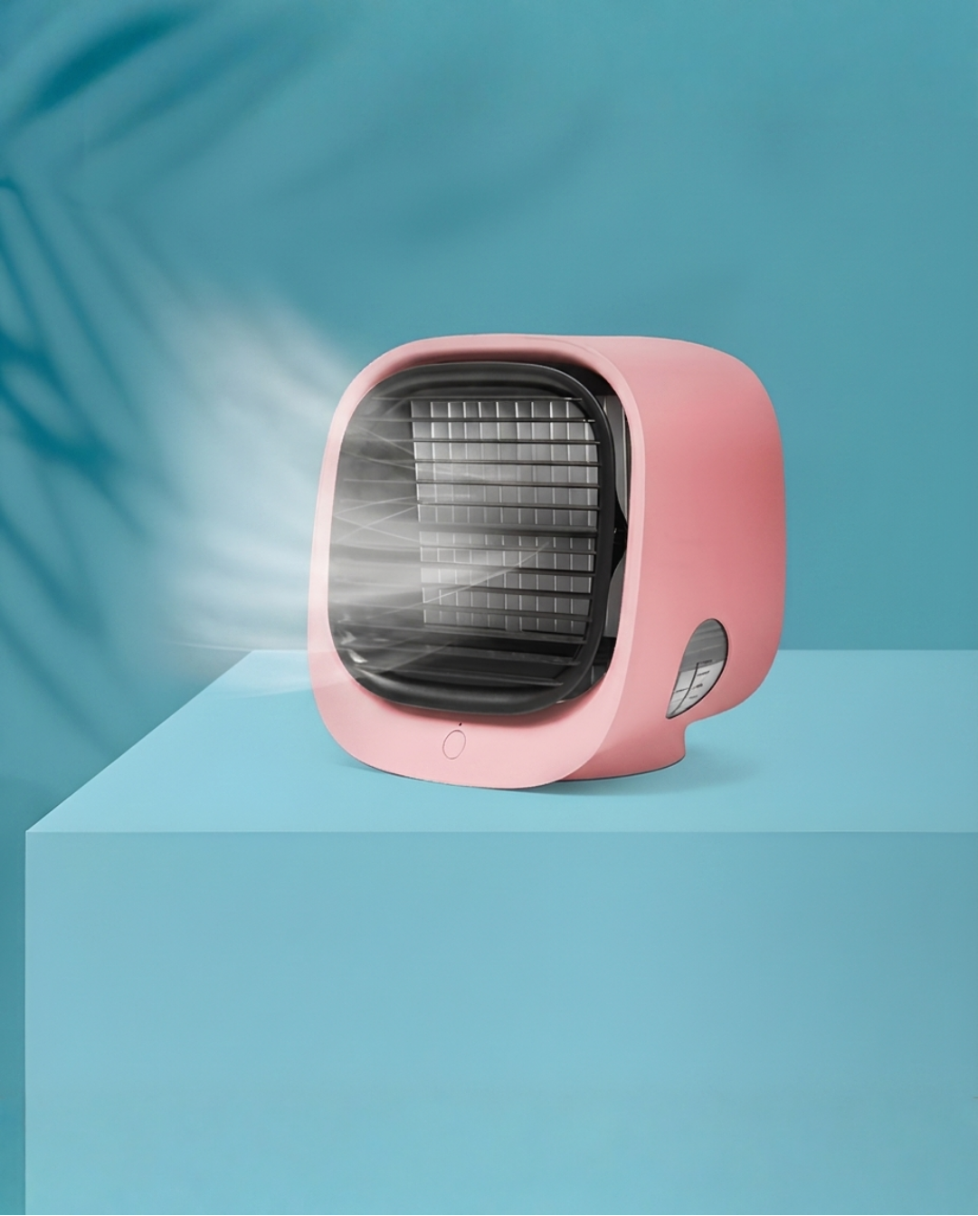 Aron Luchtkoeler 2-in-1 met Luchtbevochtiger en LED-verlichting 16,6 cm | Roze - Maison Roze