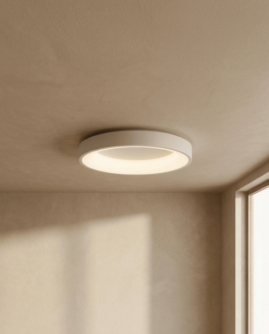 Ronde LED Plafondlamp Scandinavisch Design Wit Metaal | - Maison Roze