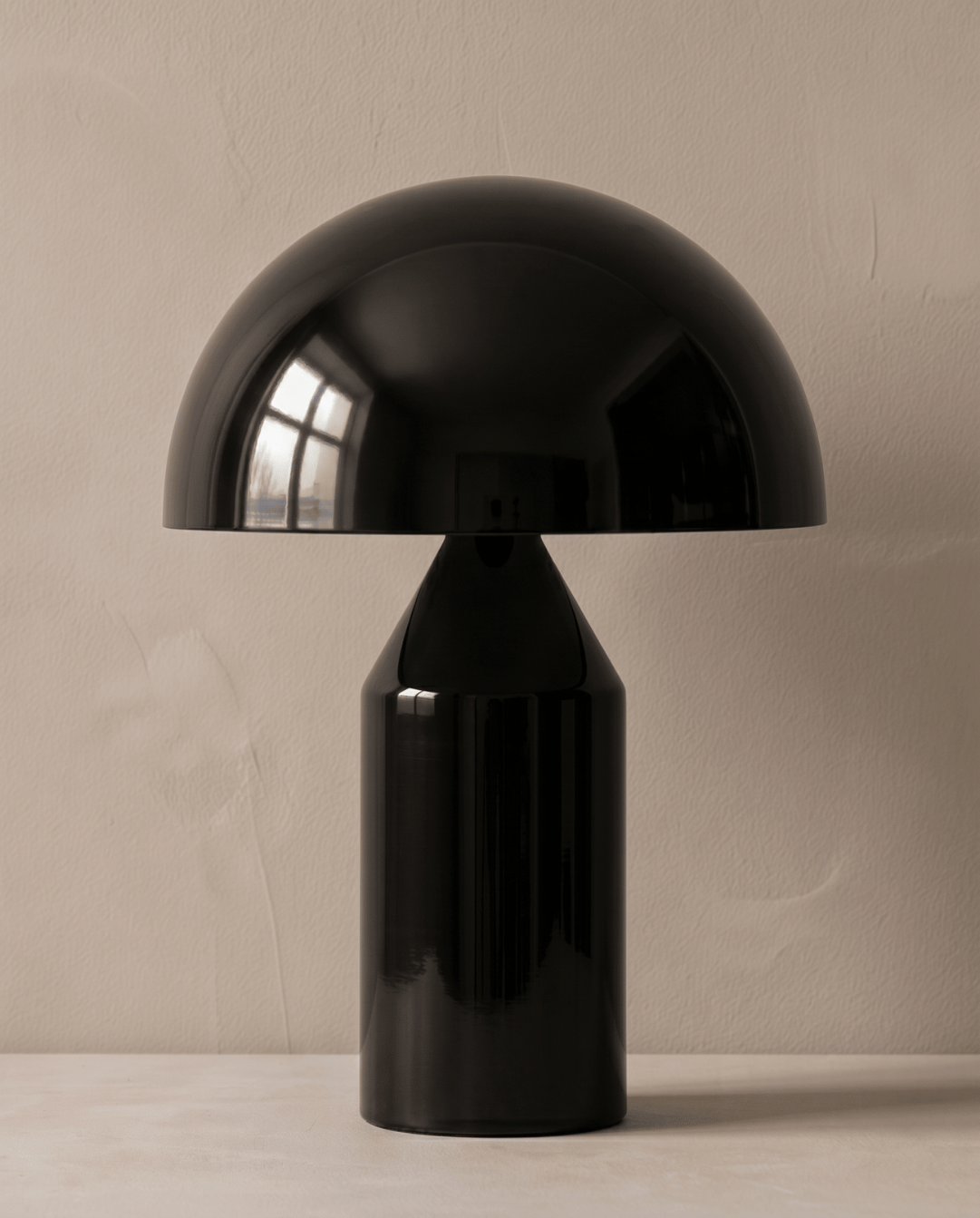 Lune paddenstoelvormige aluminium tafellamp | paddenstoel lamp zwart | 50x37cm - Maison Roze
