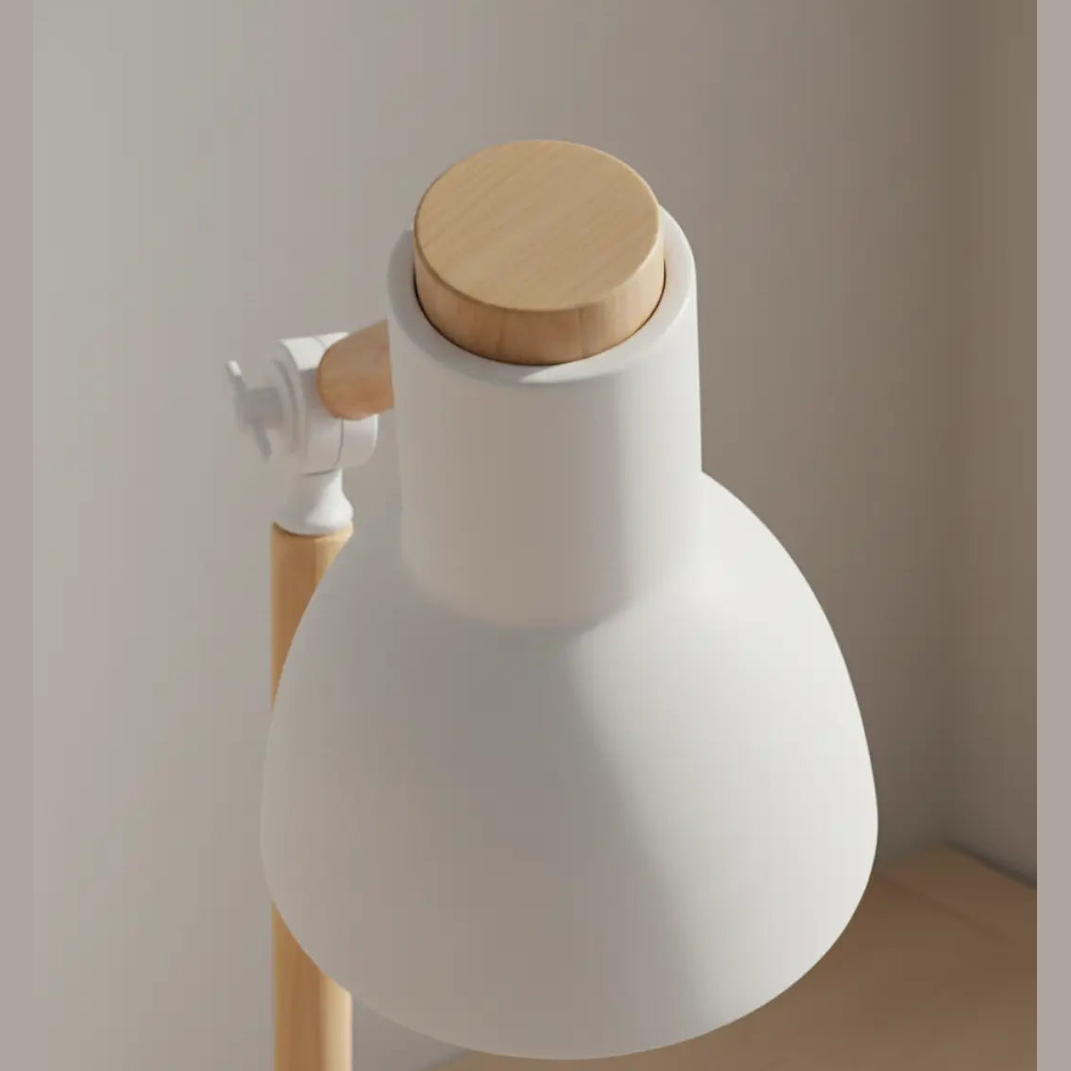 45cm Nordic Tafellamp – Scandinavisch Minimalistische Houten en Metalen Bureaulamp