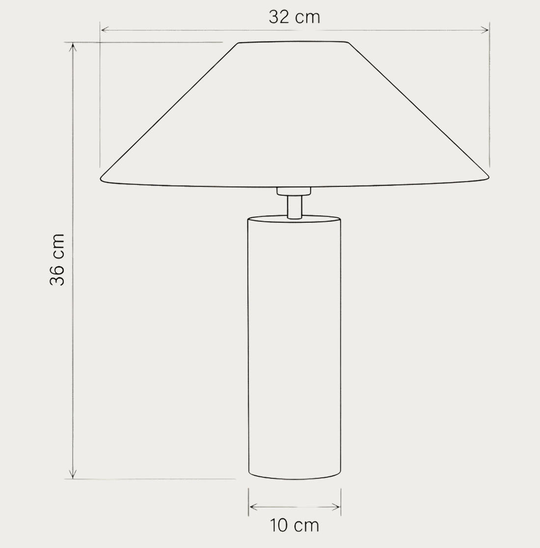 Nordic Marmeren Tafellamp – Witte Stoffen Kap