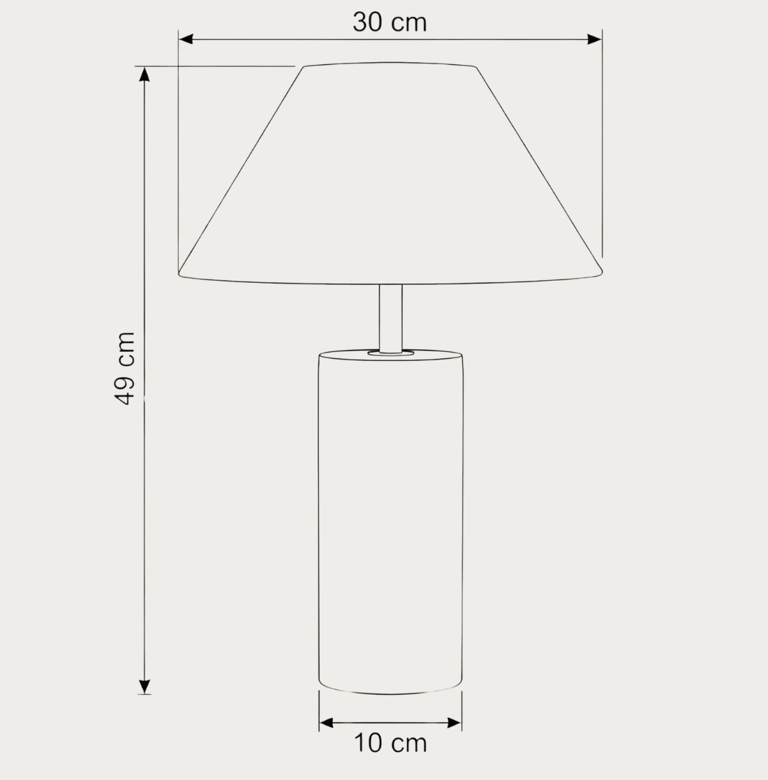 Travertijn Tafellamp – Gele Natuursteen & Stoffen Kap