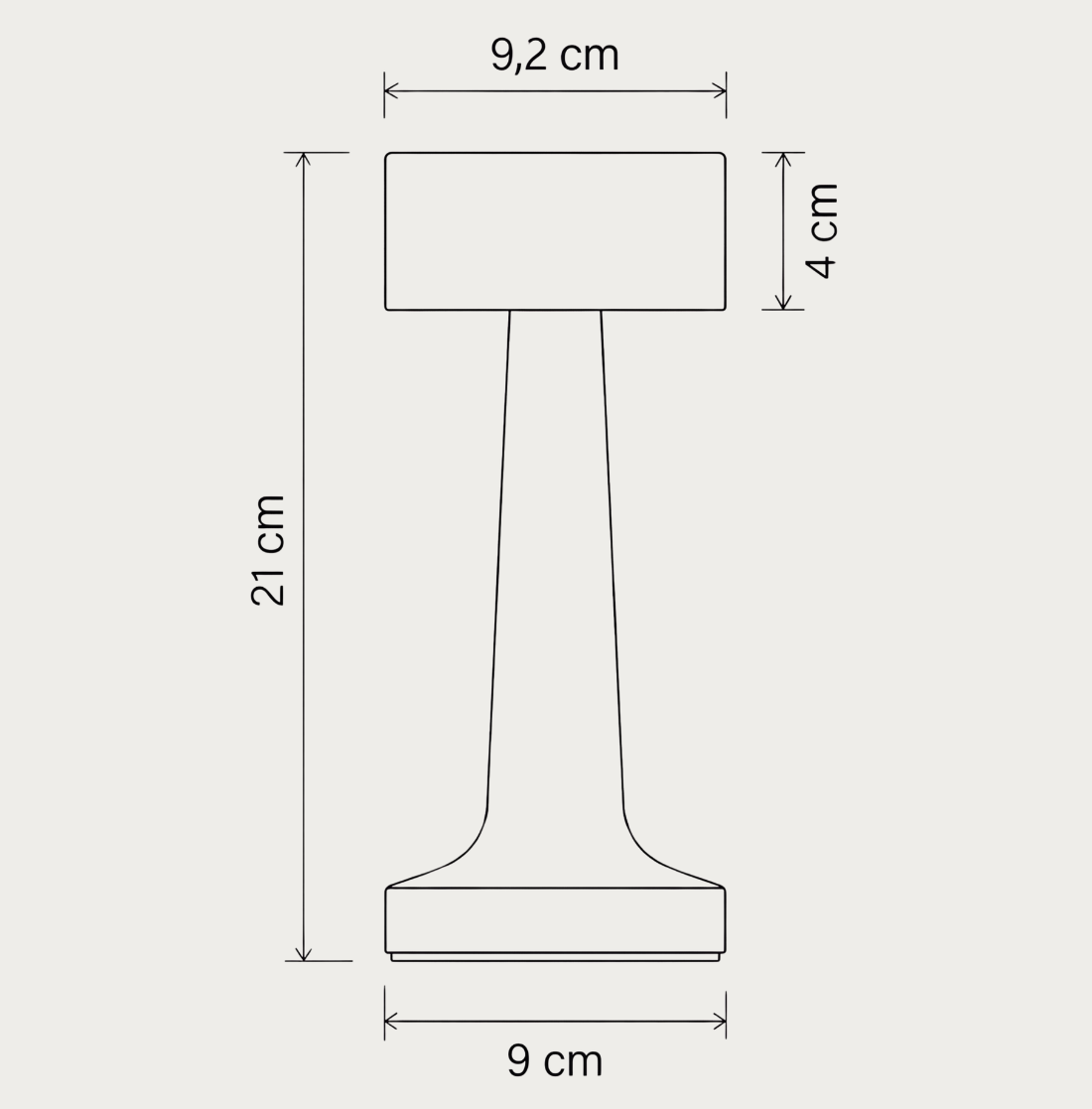 Moderne Draadloze Tafellamp – Oplaadbare LED – Metalen Afwerking