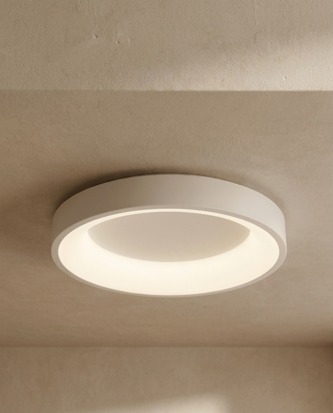 Ronde LED Plafondlamp Scandinavisch Design Wit Metaal | Wit - Maison Roze