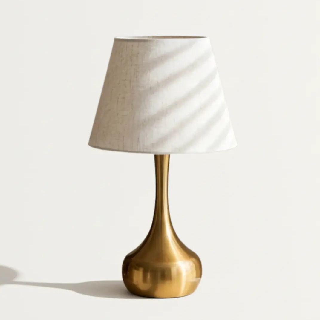 42cm Moderne Gouden Tafellamp – Elegante Metalen Voet