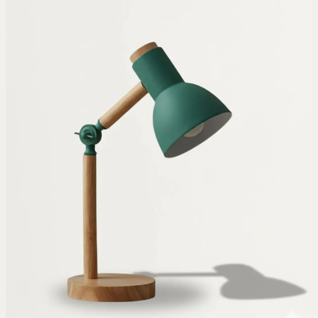 45cm Nordic Tafellamp – Scandinavisch Minimalistische Houten en Metalen Bureaulamp