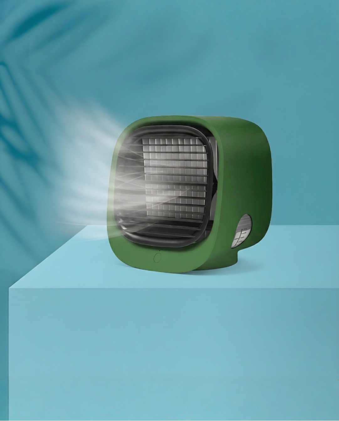 Aron Luchtkoeler 2-in-1 met Luchtbevochtiger en LED-verlichting 16,6 cm | Groen - Maison Roze
