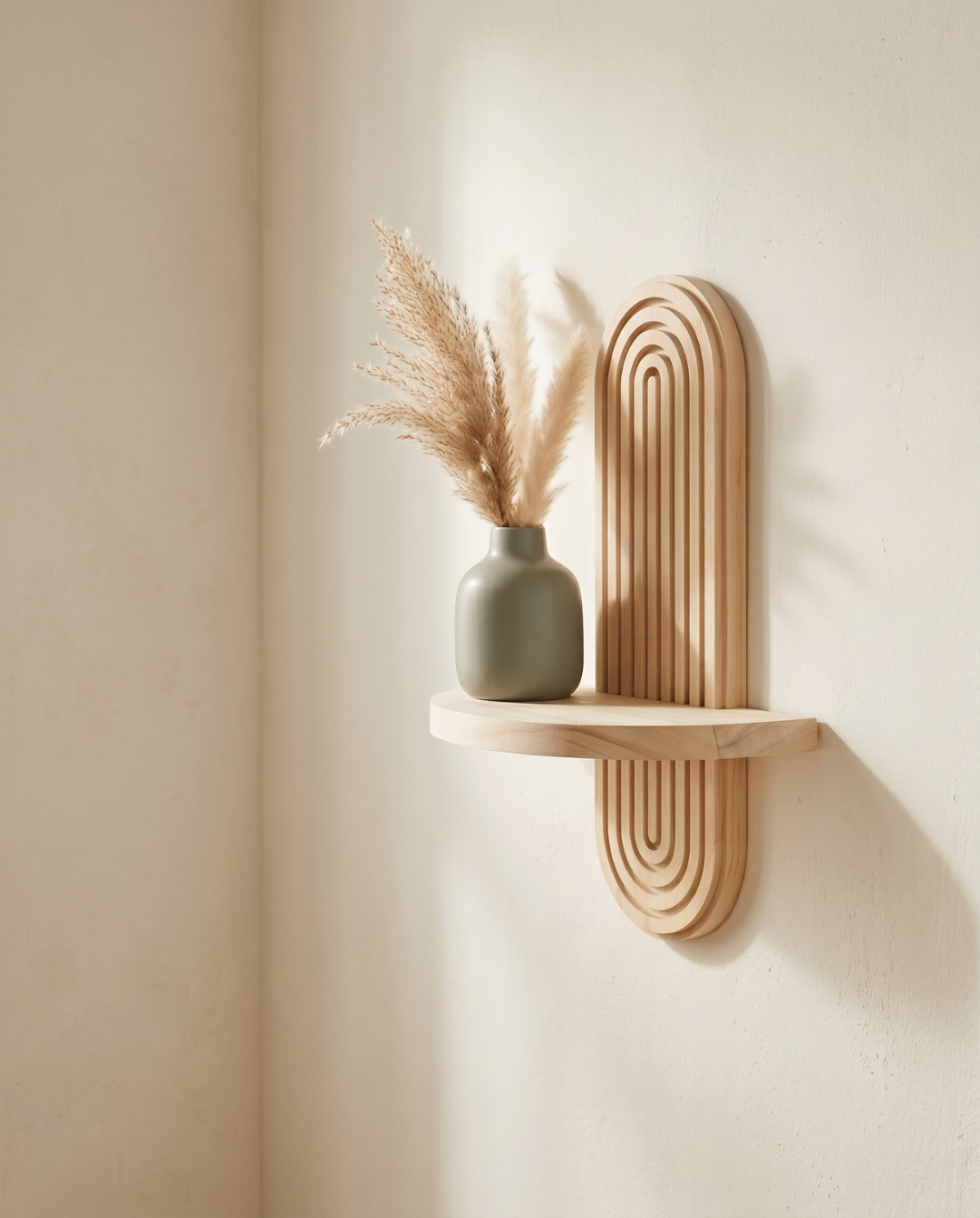 Cove Zwevende Wandplank Set Van 2 Boho Stijl, 30 cm | - Maison Roze
