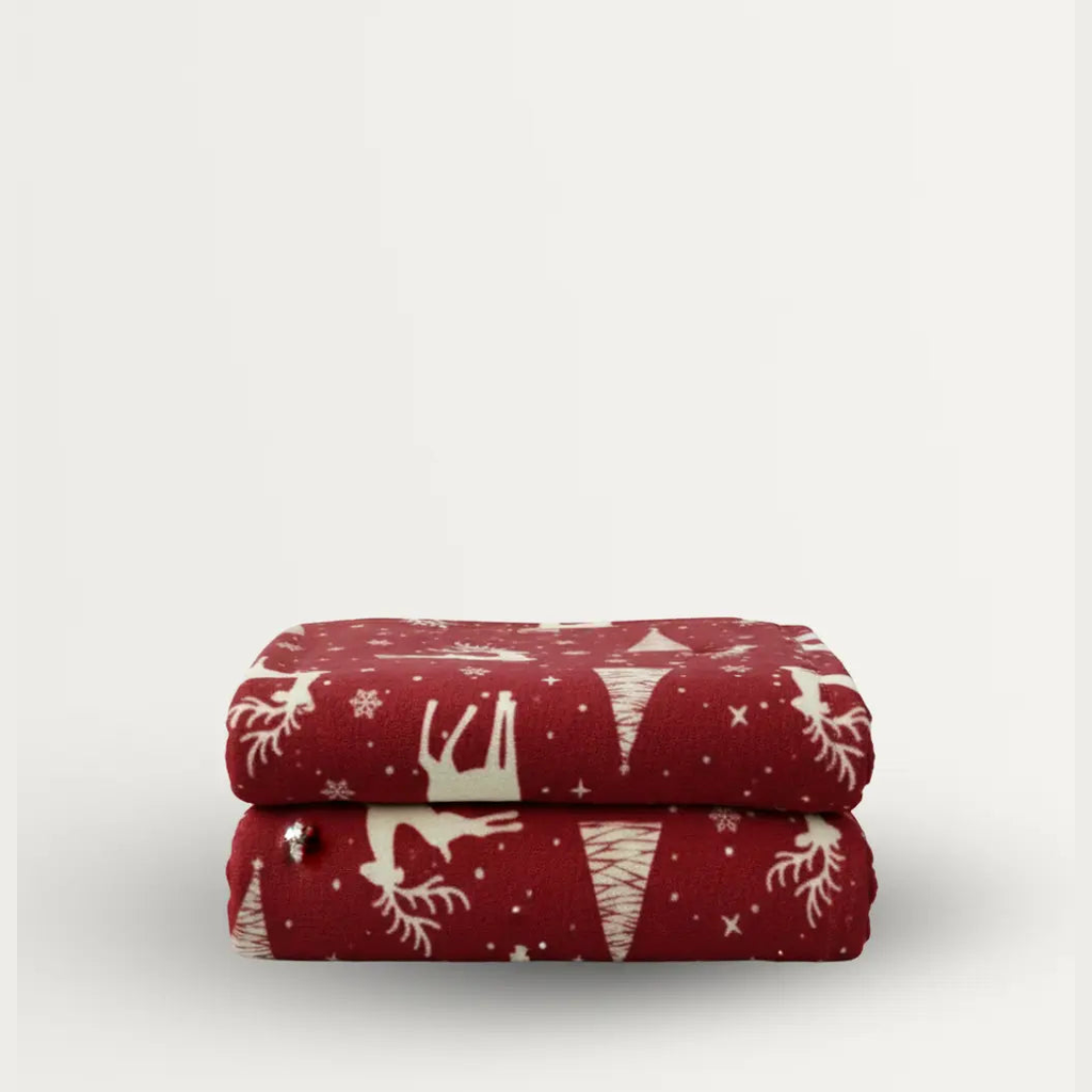 Flanelle Kerstdeken met Rendierprint