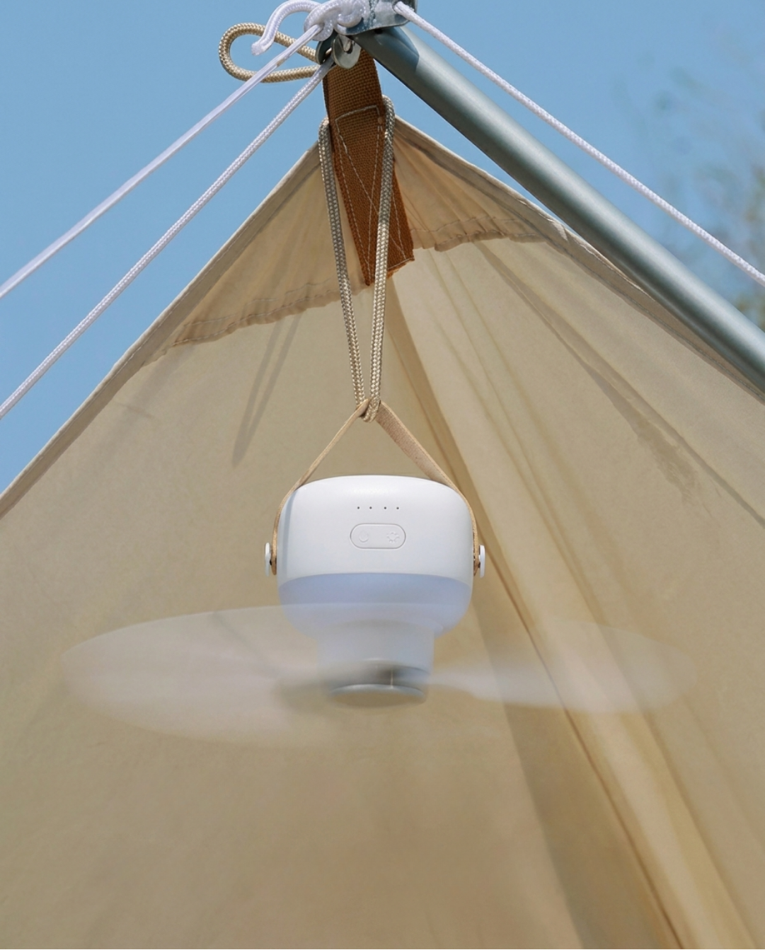 Draagbare Plafondventilator met Lamp en Afstandsbediening, Oplaadbaar, 25,5cm | - Maison Roze
