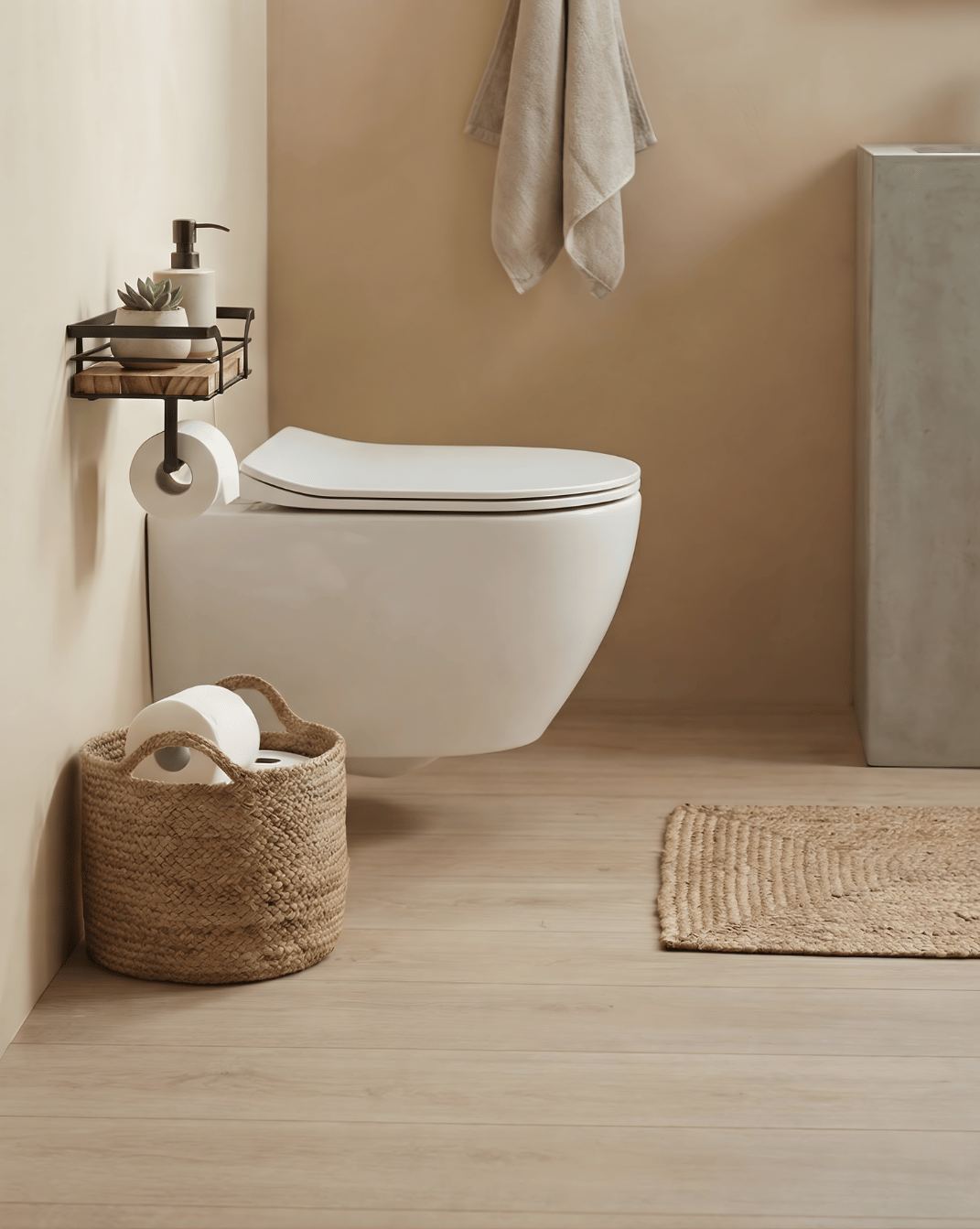 Wand Toiletrolhouder – Toiletpapierhouder met Opbergruimte | - Maison Roze