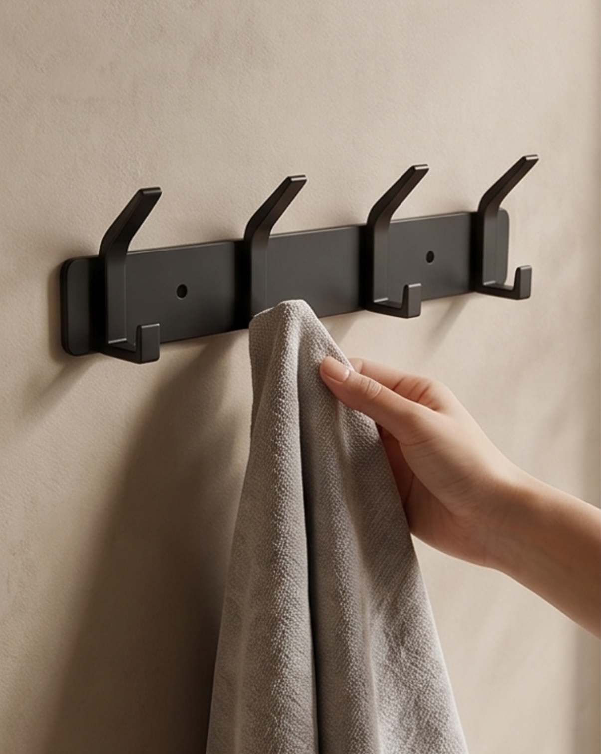 Wandhaken Aluminium – 3, 4, 5 of 6 Haken | Badkamer Handdoekhaken | - Maison Roze