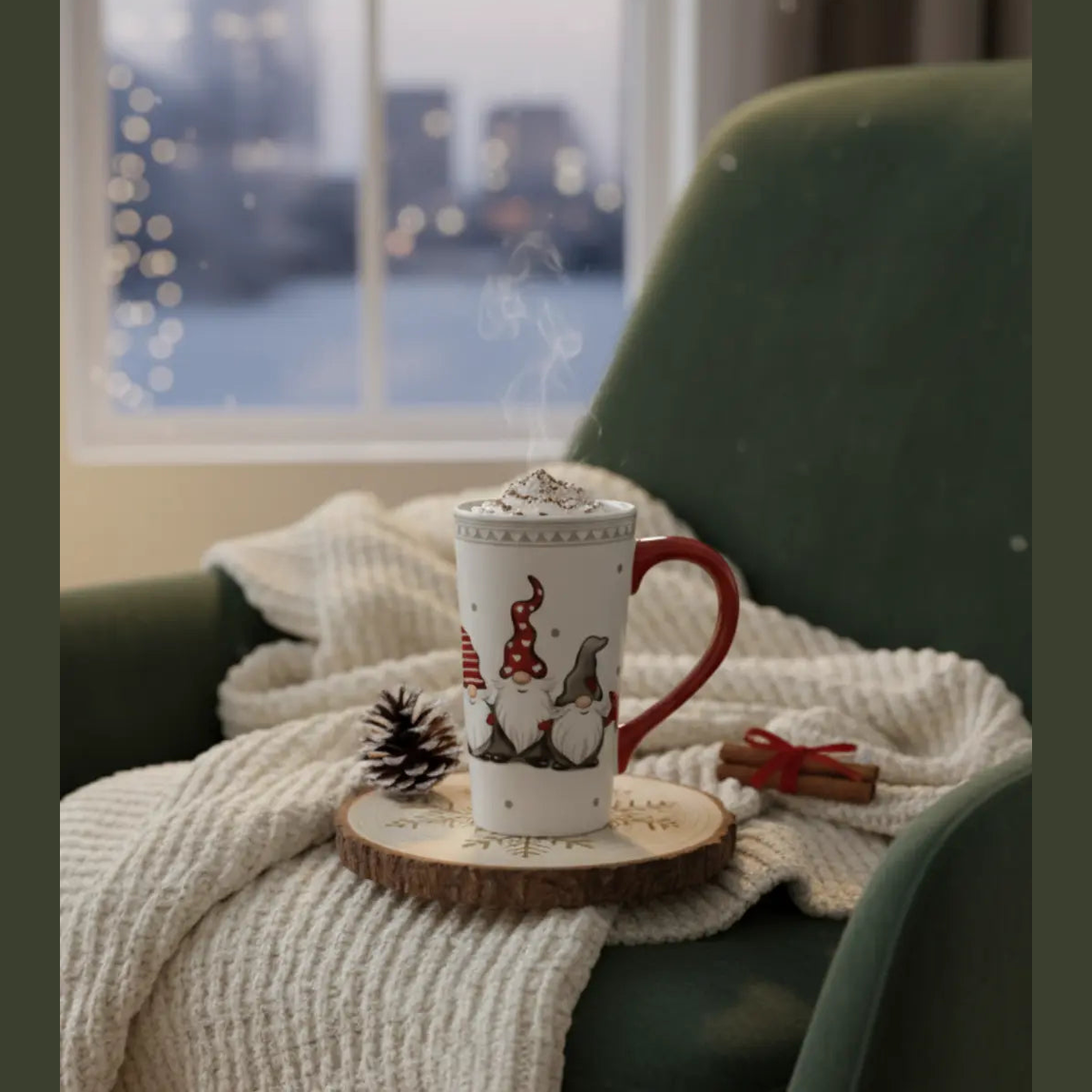 550ml Kerstmok – Santa Claus Rood En Wit Ontwerp