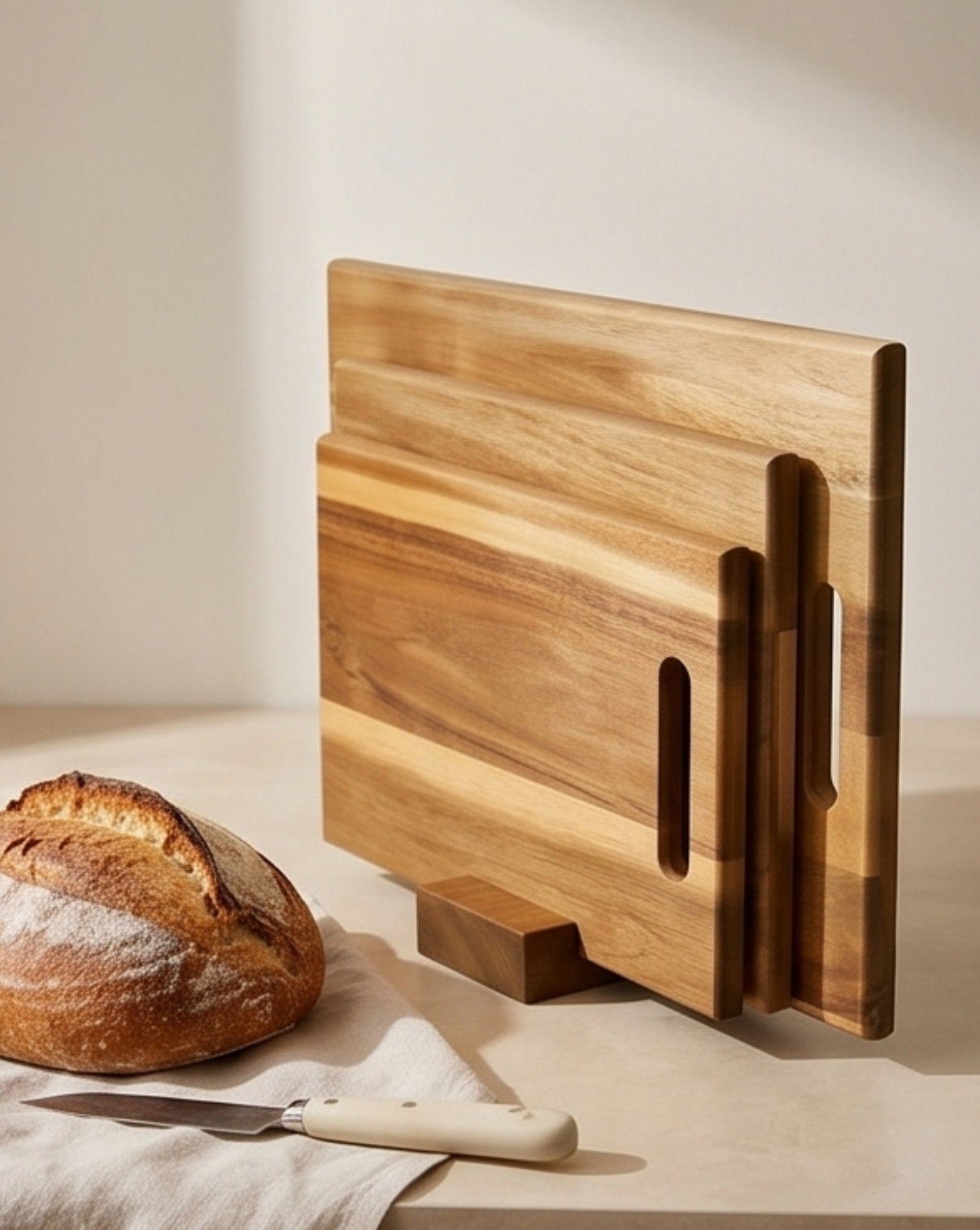 Houten Snijplank van Acaciahout Set van 3 | - Maison Roze