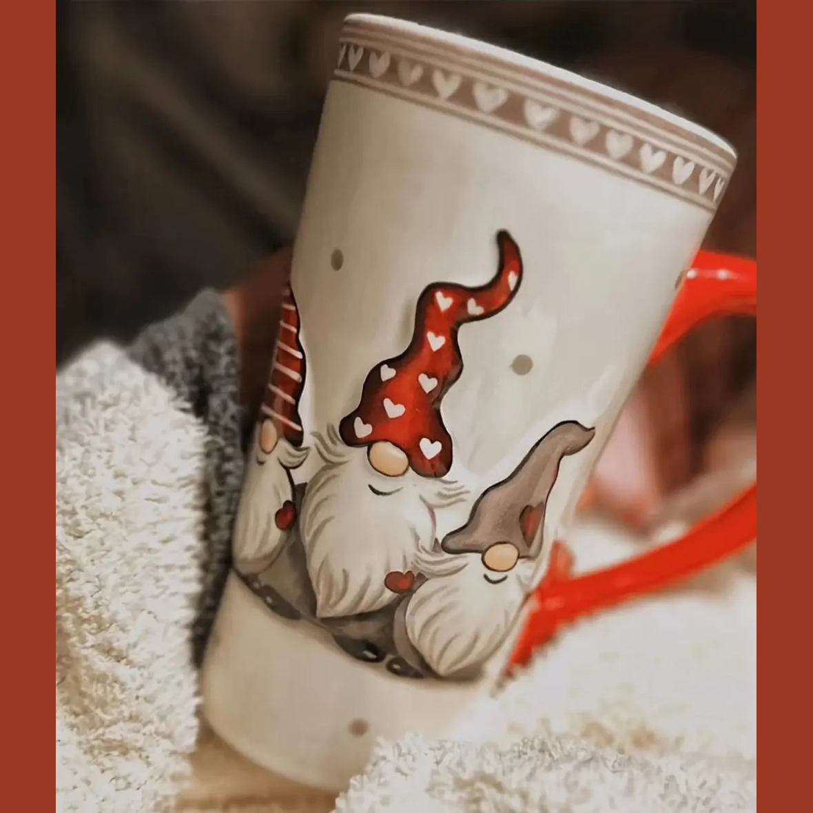 550ml Kerstmok – Santa Claus Rood En Wit Ontwerp