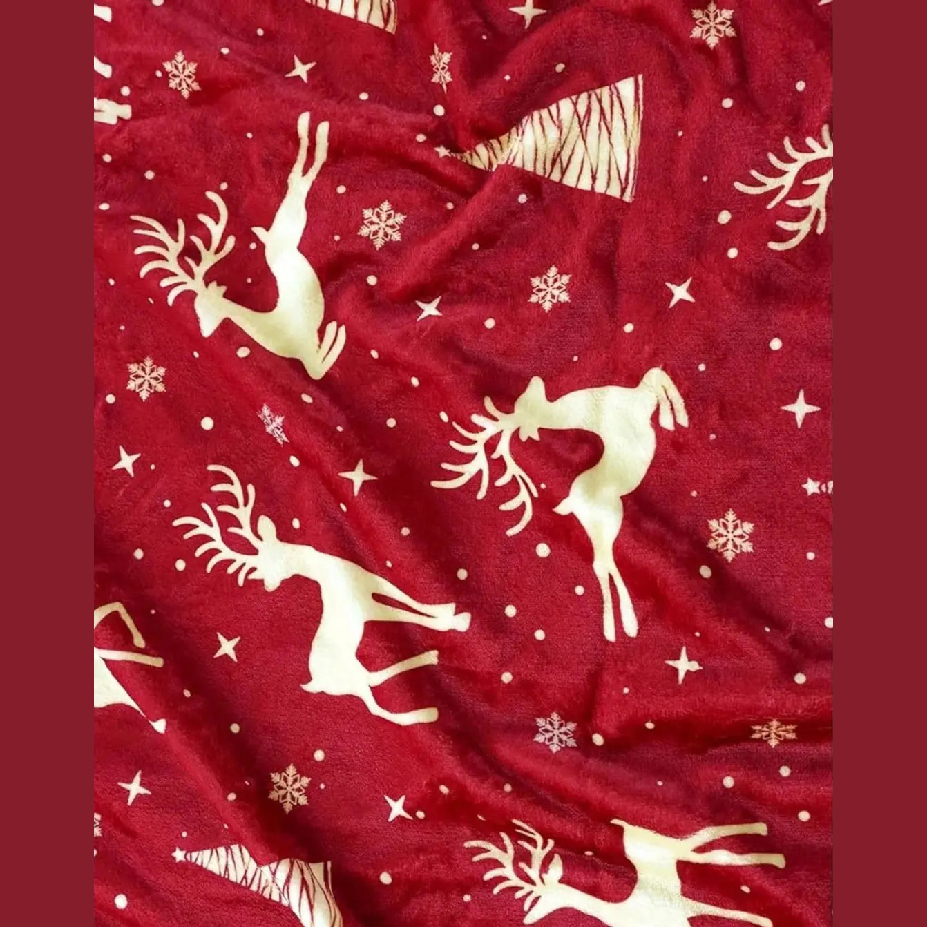 Flanelle Kerstdeken met Rendierprint