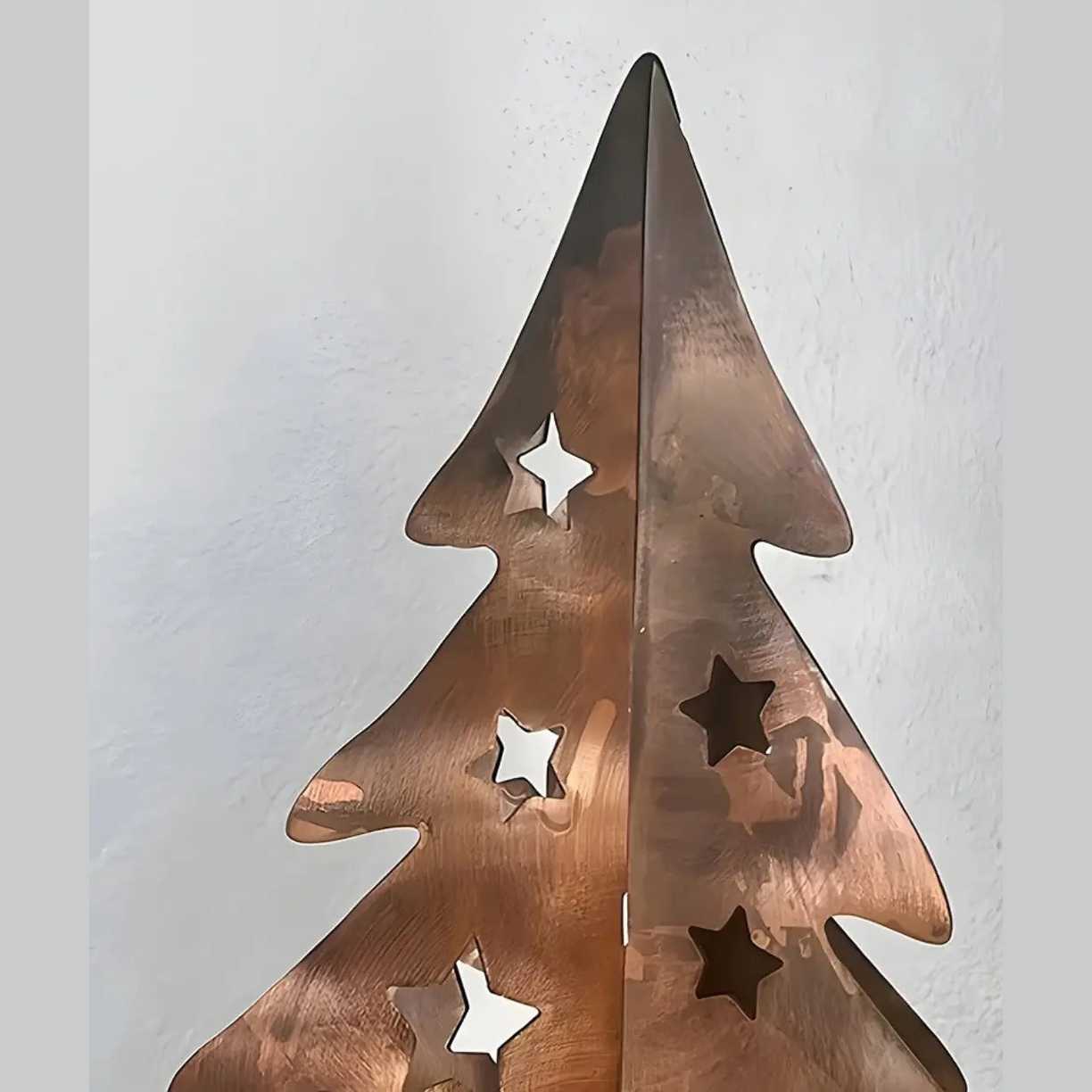 Metalen Kerstboomdecoratie – Bronzen Ijzer Met Steruitsnede – Minimalistische tafeldecoratie