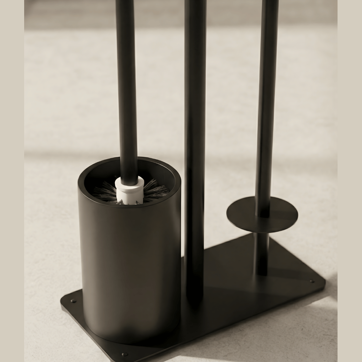 Toiletrolhouder Vrijstaand met Opbergruimte – Minimalistische Toiletpapierhouder Maison Roze