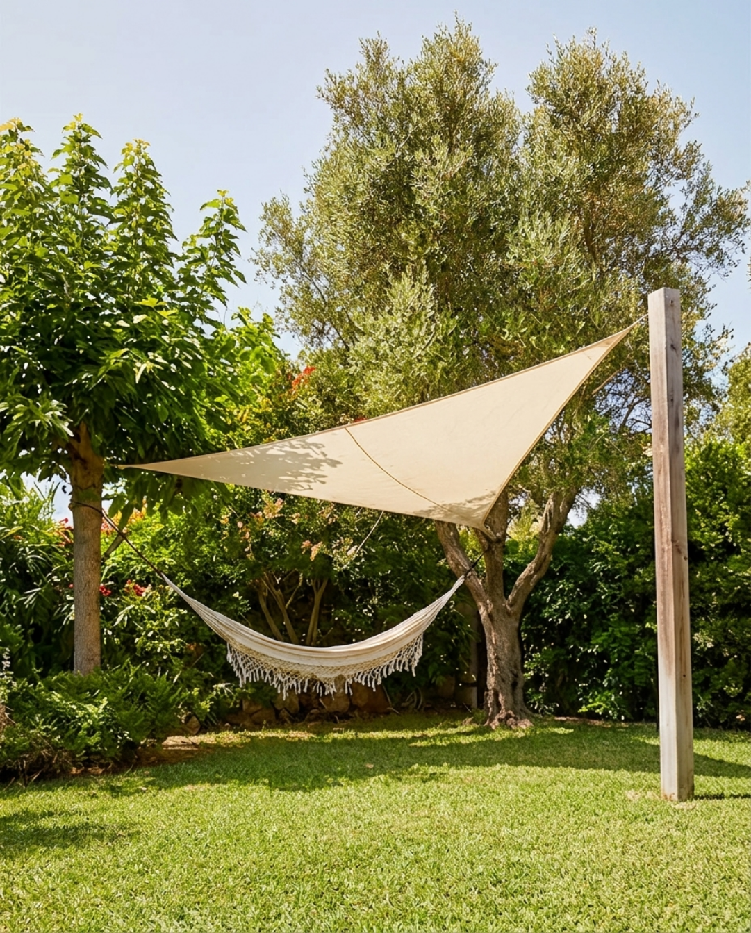 Schaduwdoek In Grijs En Beige, Waterafstotend, Vierkant en Driehoek | - Maison Roze