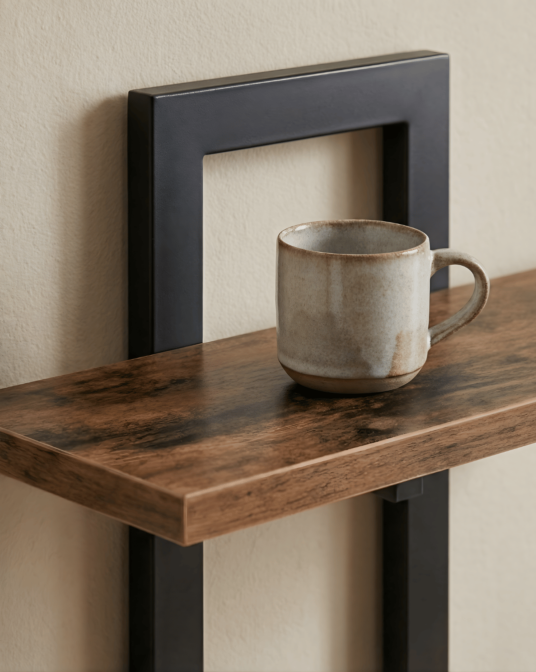Wandplank 2-Laags – Houten Wandplank met Metalen Beugels | - Maison Roze