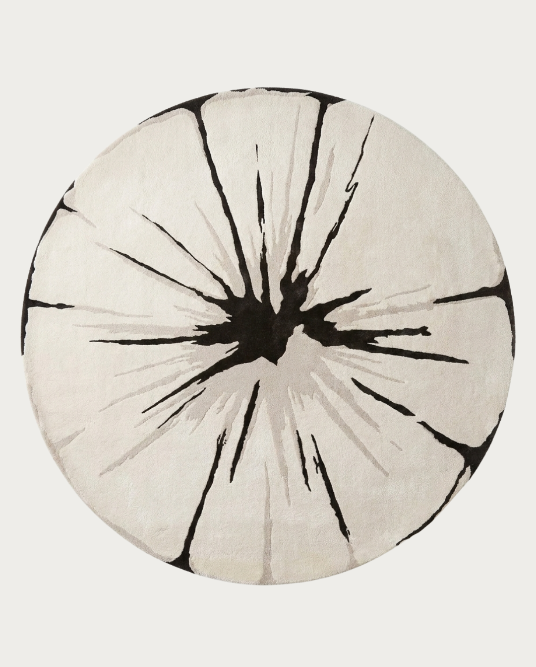Vale Rond Vloerkleed In Zachte Polyester Met Grafisch Patroon, Ø 120-160 cm | G - Maison Roze